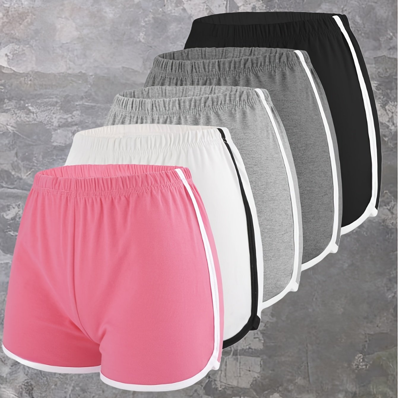 TEMU Women's Casual Comfortable Shorts 5pcs Set