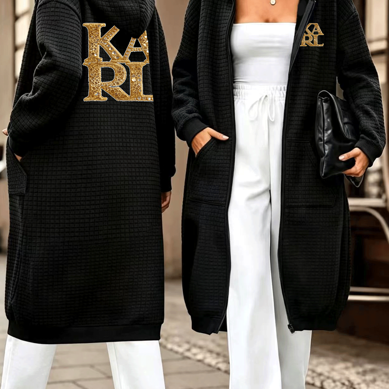 TEMU Plus Size, Plus-size Women's Fashion Trench, Plus-size Women's Casual Hooded Trench, Plus-size Women's Fashionable Casual Jacket, Plus-size