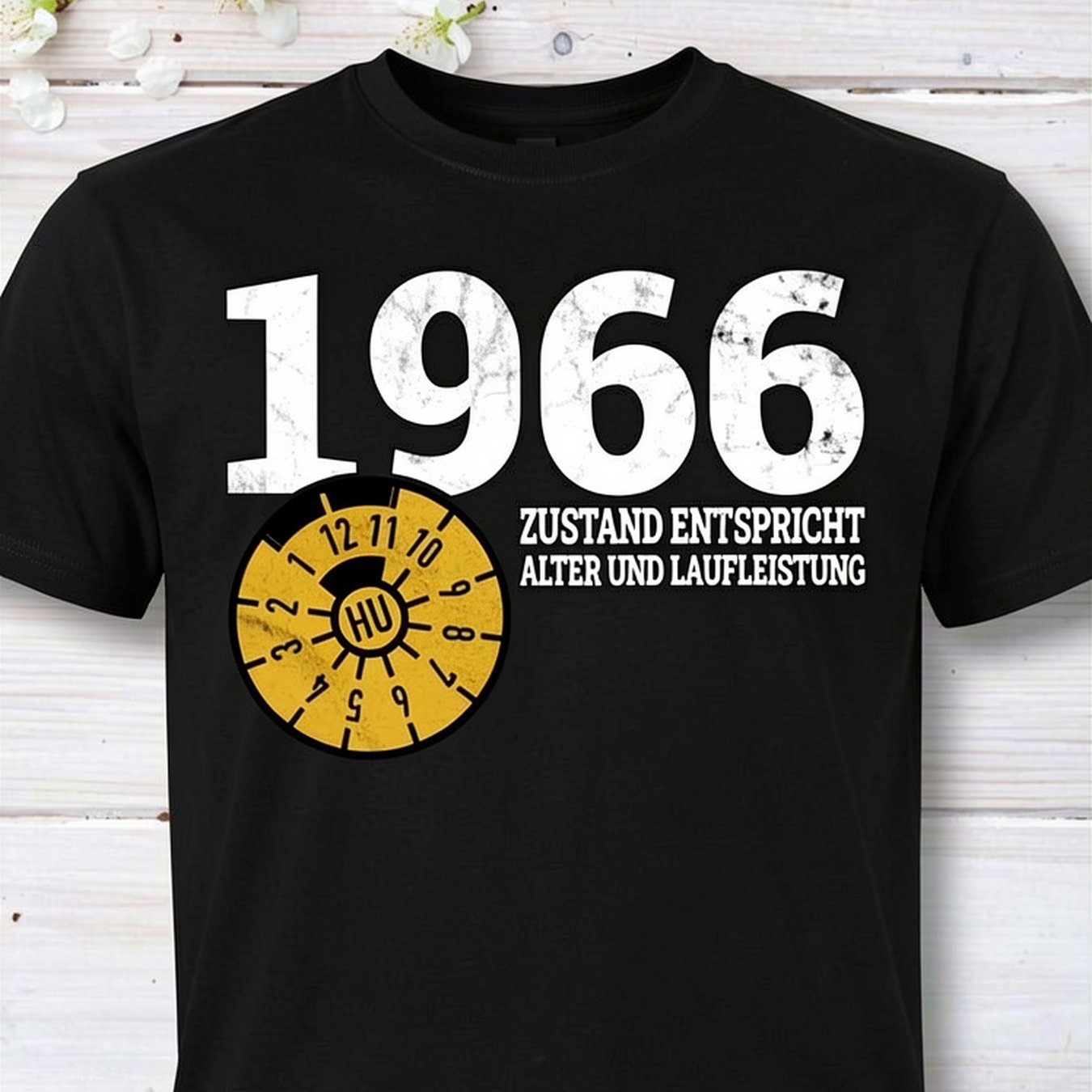 Men's 60th Birthday T-shirt 1966 Retro Print Suitable For - Casual Wear, Stretch Crew Neck Regular Fit Birthday Gift For 1966 Birth Year Celebration, Apparel