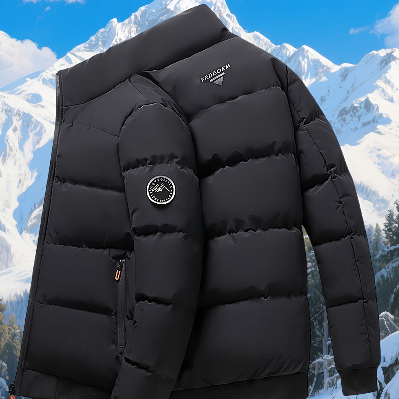 Men's Winter Padded Coat, Casual, Trendy, Versatile, Comfortable, Collar, Padded And Thickened For , Padded Jacket, Trendy Men's Padded Coat