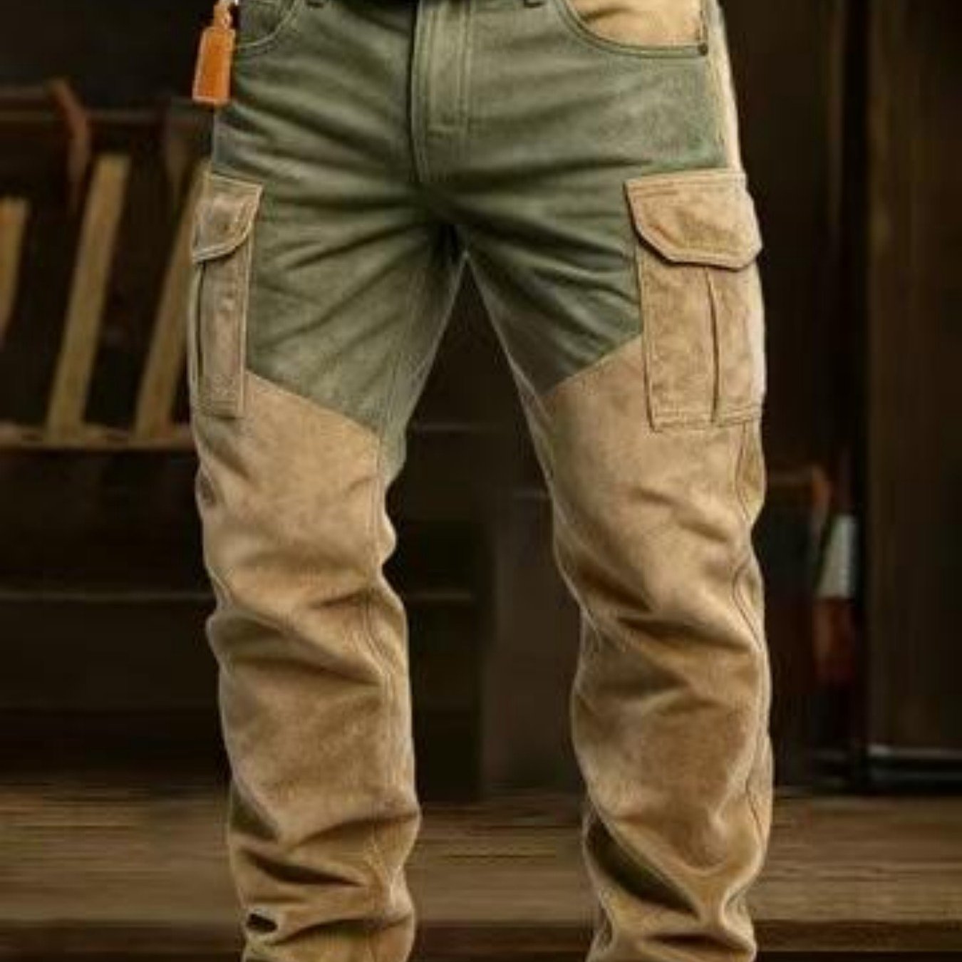 Image of 2026 Single Men's Pants, New European And American Trendy Artistic Print, Trendy Long Pants, Casual Versatile Men's Pants, Perfect For Home And Travel , Perfect For Father's Day Gifts