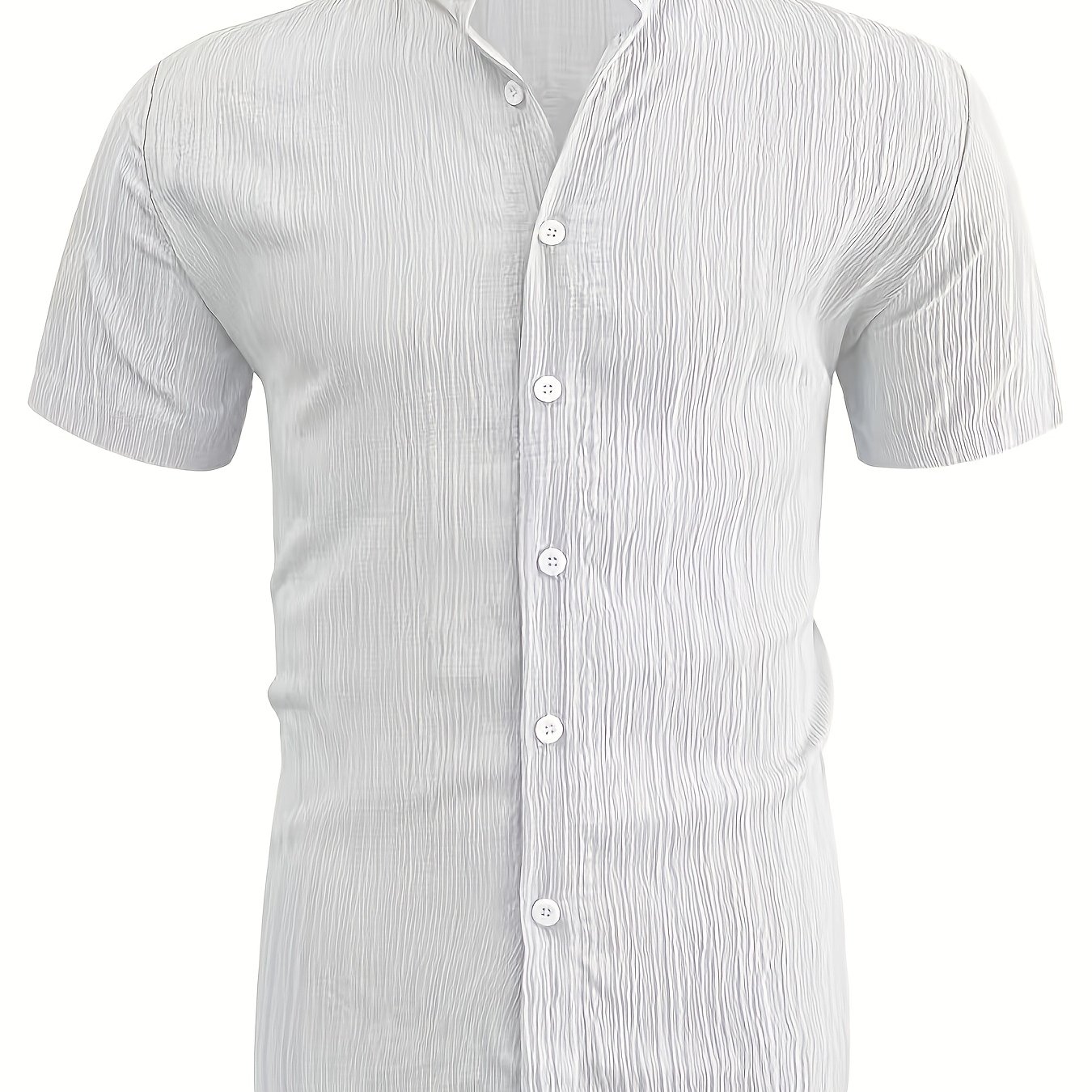 TEMU New Summer Men's Casual Short-sleeve Shirt Button-up Cardigan For Beach Travel Vacation Sports Outdoor Machine Washable
