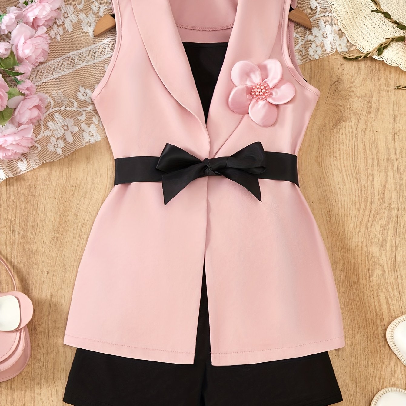 TEMU Three-piece Set Of Long Vests For, Stylish And Casual, For Outdoor