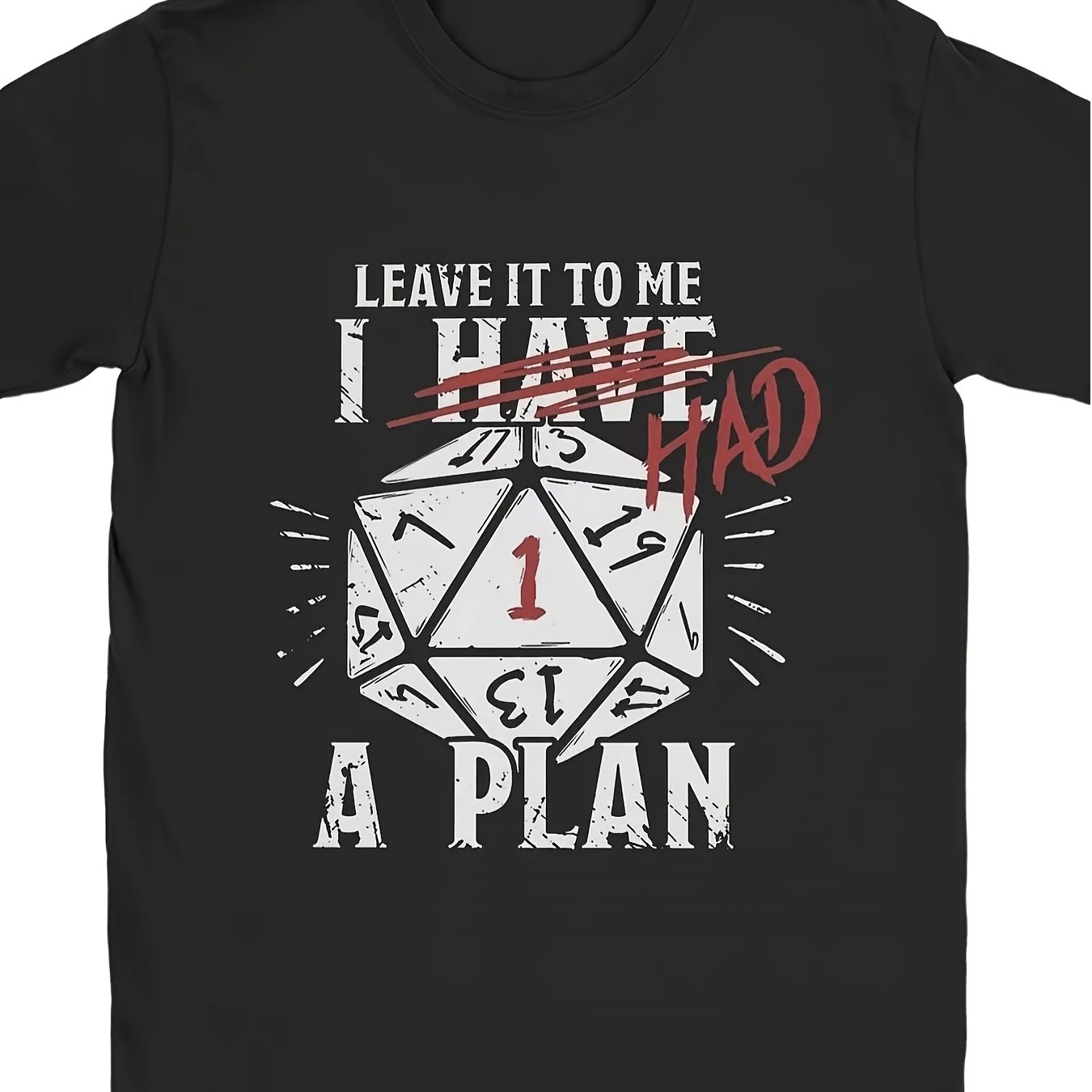 TEMU Men's D20 Dice Tabletop Rpg T-shirt - To Me I Have Black Casual Gamer With D4 D6 D8 D10 Icons Short Sleeve Collectible Gift For & Fans - Unisex