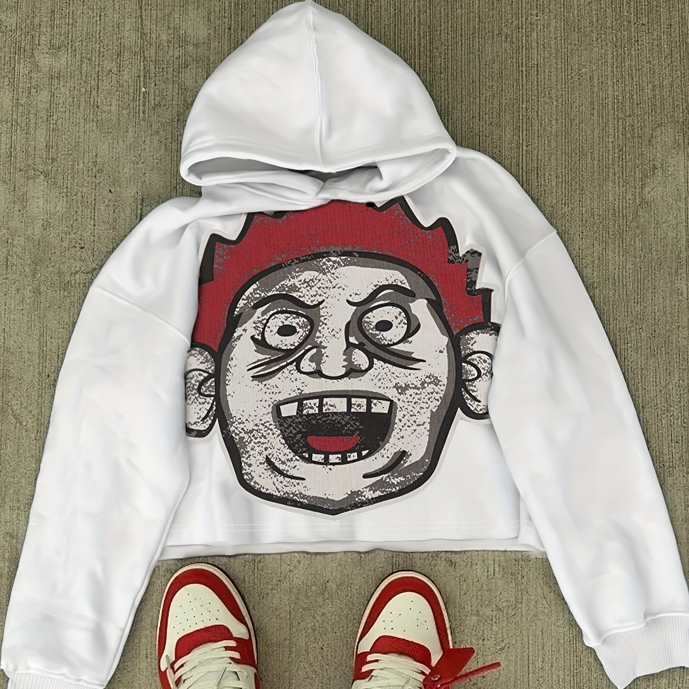 TEMU Y2k- Print Hoodie For Women - Long , Polyester, - For Fall/ Streetwear