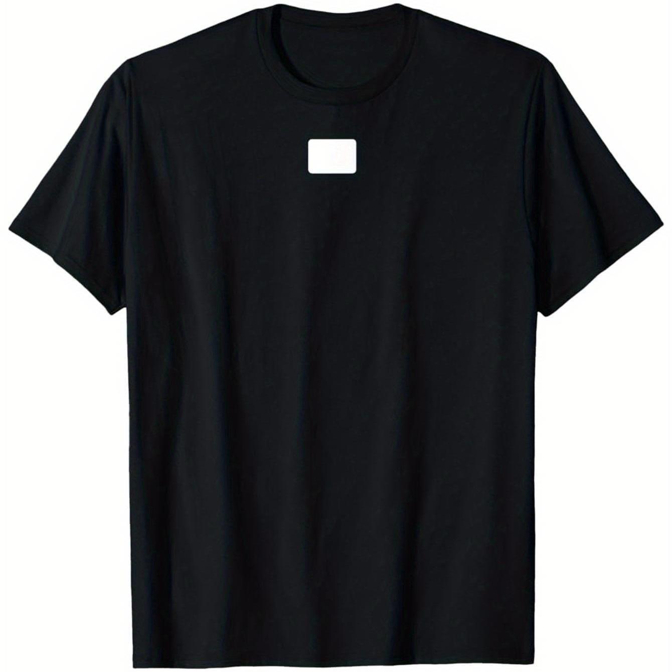 Image of Plus Size Men's Catholic Collar T-shirt | Black Clergy Shirt With Religious Collar Design, Heat Transfer Print, And Durable Fabric, Round Neck Short Sleeve For Church, Liturgy