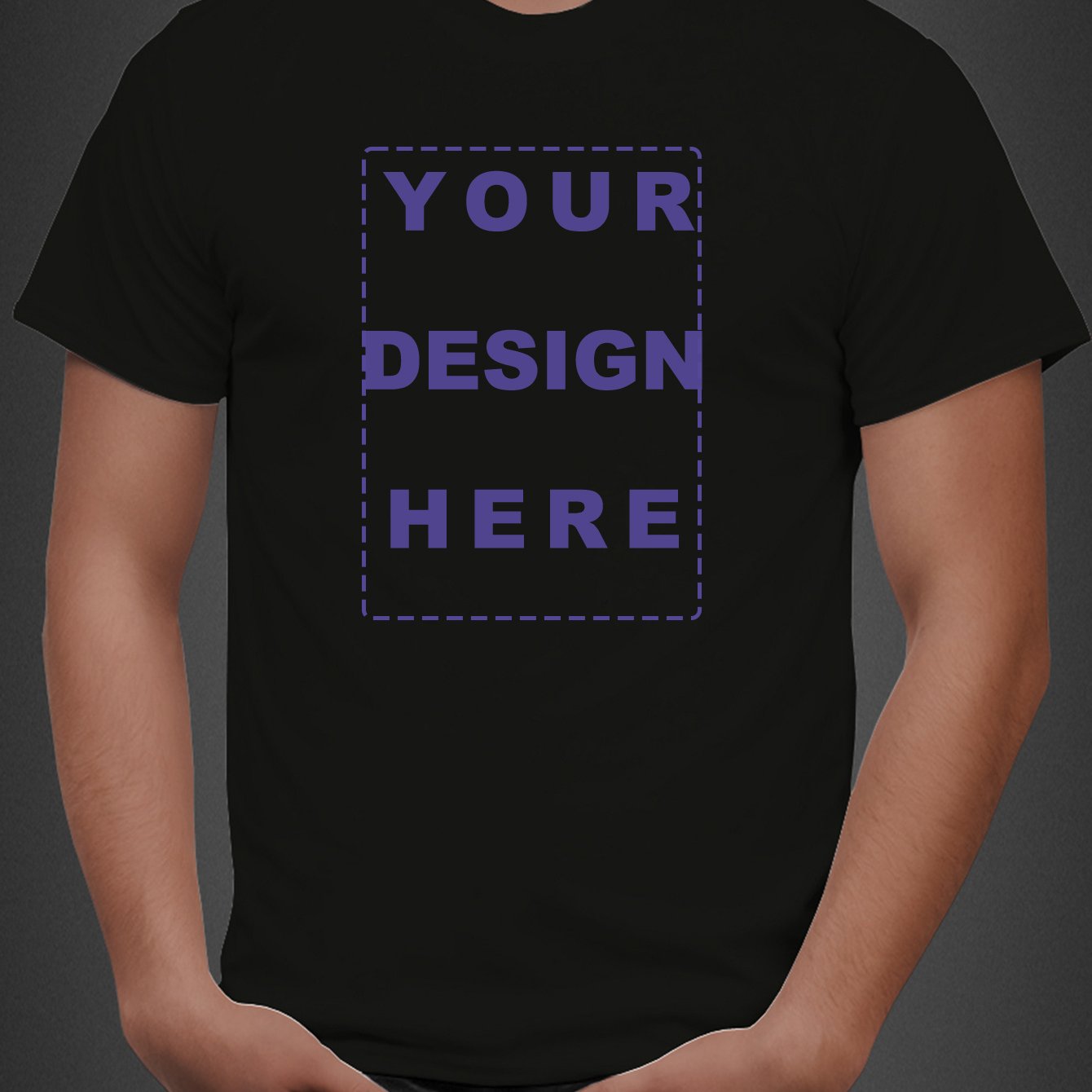 E-shop Herren T-Shirt in Übergröße mit individuellem Druck - Personalisierter Text/Logo/Nummer/Grafik, Casual Streetwear Rundhals Kurzarm, Passend für