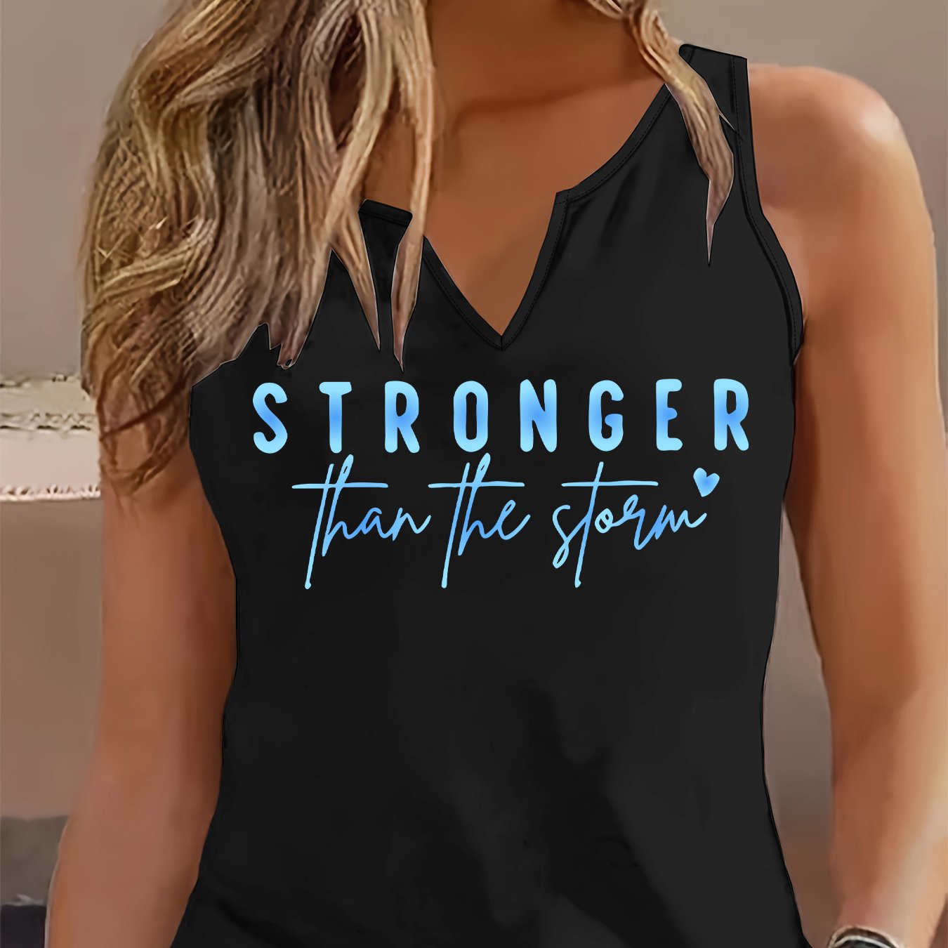 TEMU Graphic Print Tank Top, Sleeveless Casual Top For Summer & Spring, Women's Clothing
