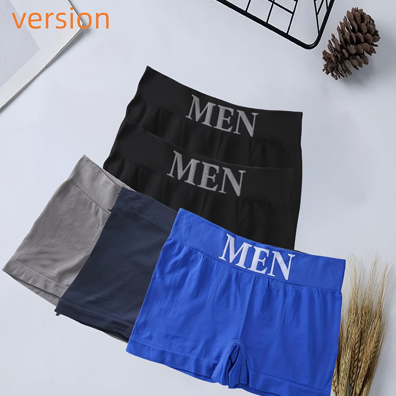 Men's 'men' Print Plain Color High Stretch Breathable Quick - Temu Finland