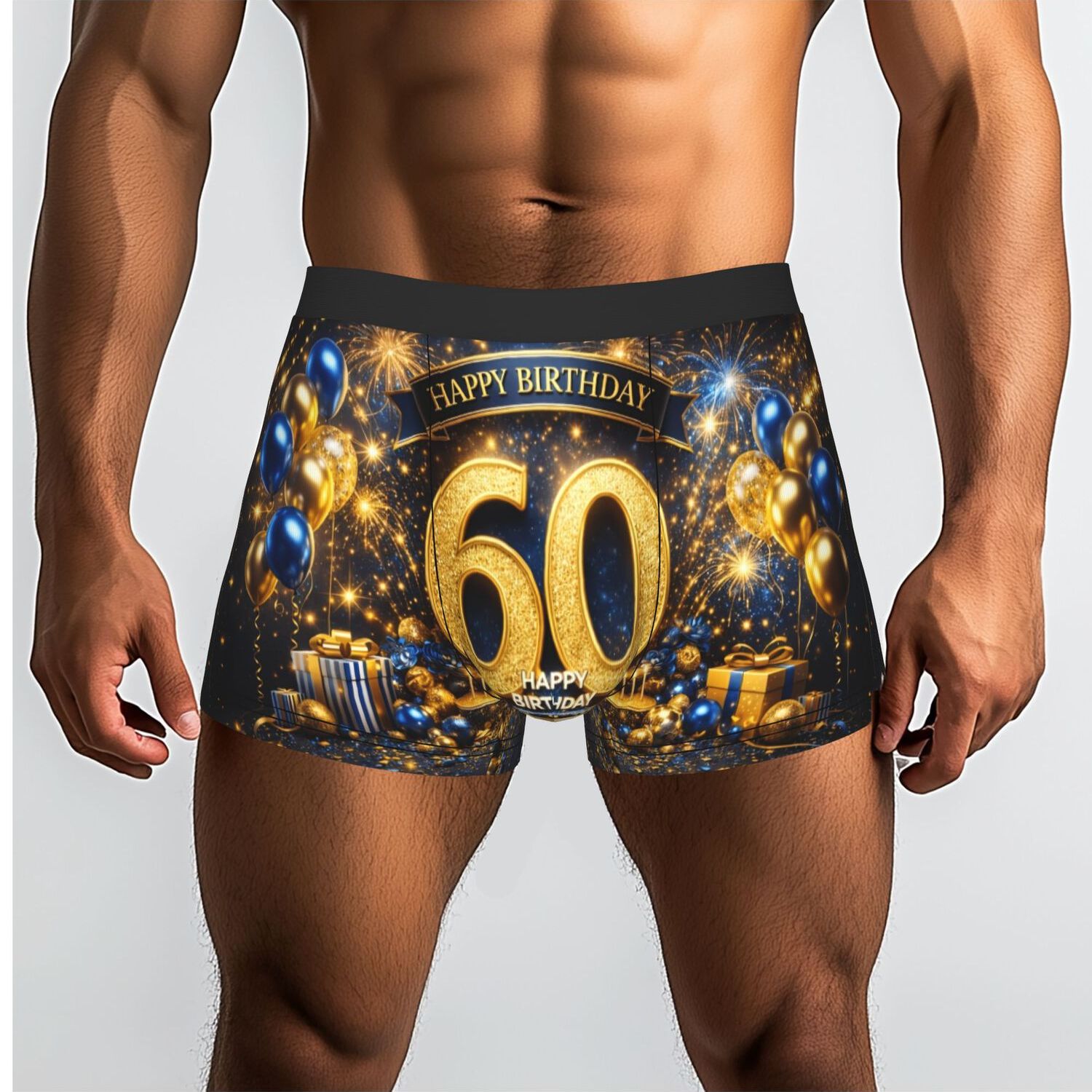 TEMU 1pc 60th Birthday 60 Years Underpants Breathable Panties Men's Underwear Comfortable Shorts Boxer Briefs