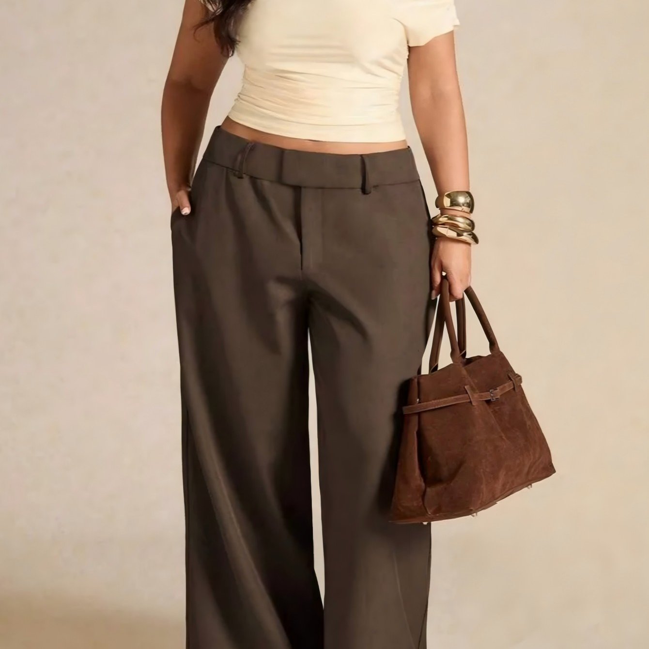 TEMU Plus Size - [ Orientation] Plus Size Elegant Party Trousers For Women, Women's Formal Pants, Wedding Pants, Plus Size Autumn Trousers, Plus Size