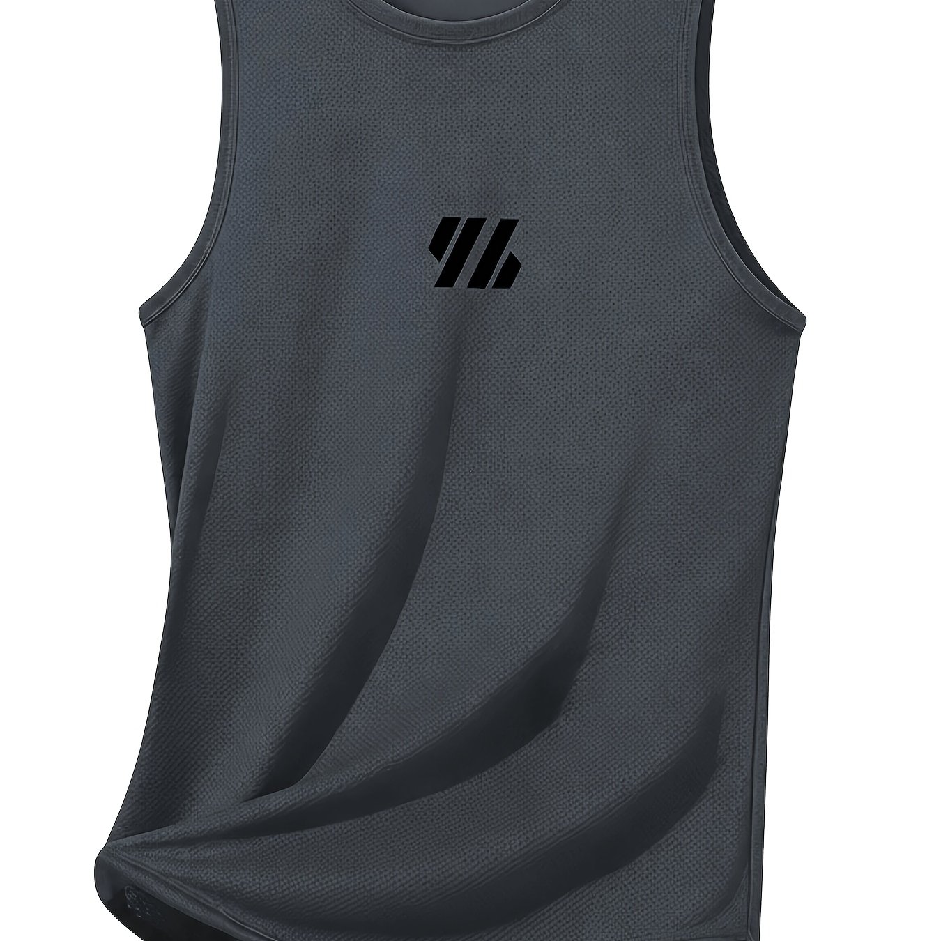 TEMU Men's Casual Sports Sleeveless Tank Top With Striped Pattern Print, Lightweight, Breathable, Quick-drying, And Comfortable, Suitable For Fitness