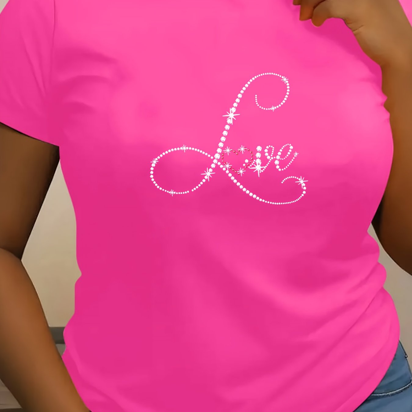 E-shop Damen-Mode-T-Shirt im Stil, bedruckt, für den Sommer, mit kurzen Ärmeln, in Übergröße