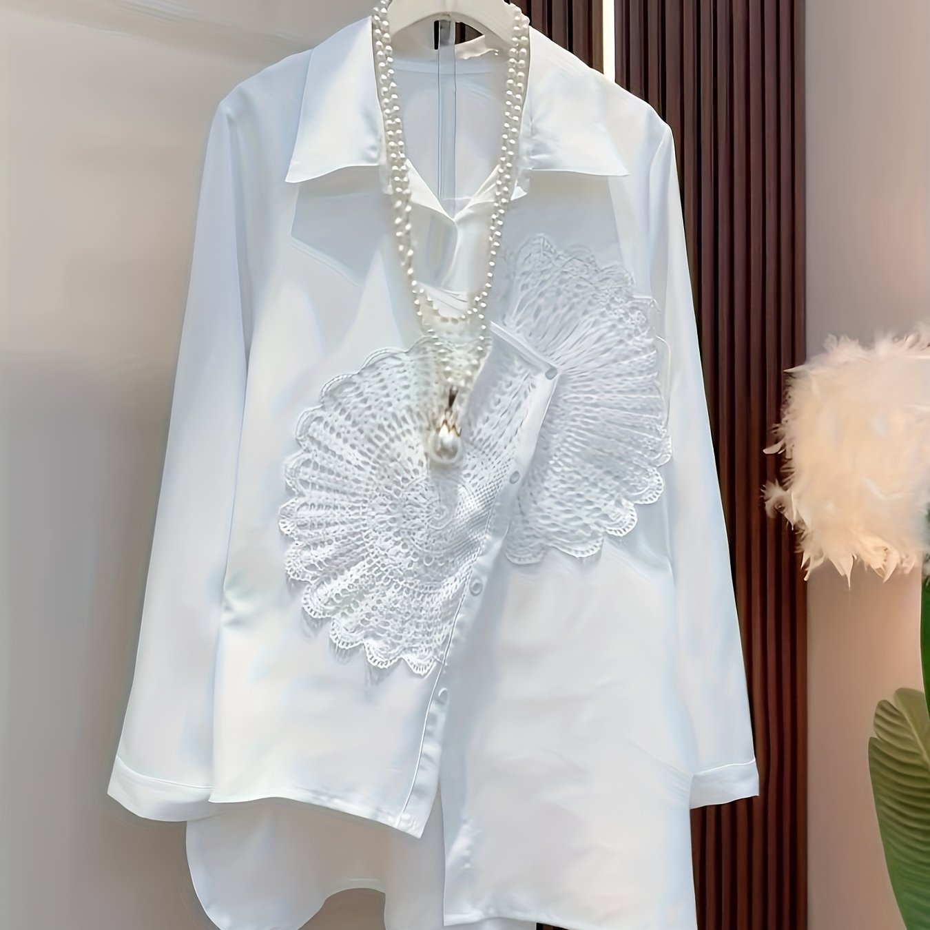 E-shop Frühlings-/Sommer-Mode Langarm-Patchwork-Shirt