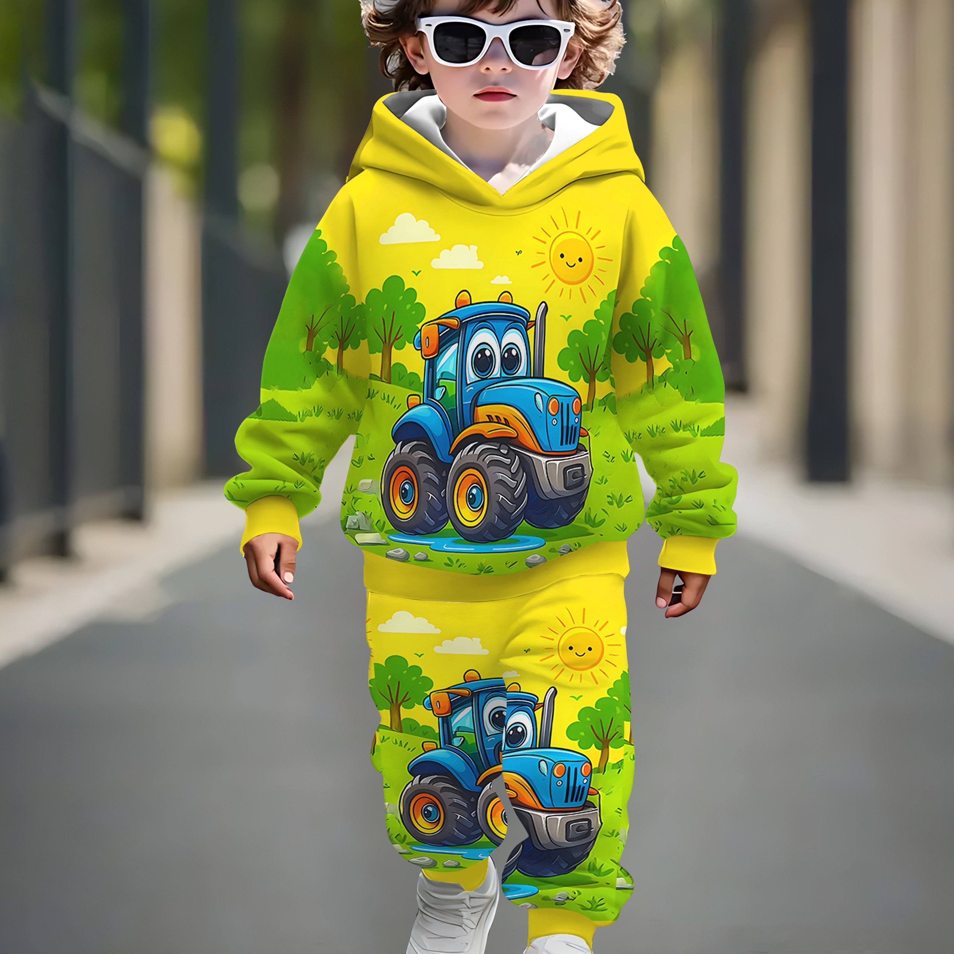 Image of Boys' Suit, Spring And Autumn Long Sleeve Sportswear, Fashionable Boys' Clothing, Suitable For Outdoor Wear, Suitable For Birthday Gifts, Christmas, Halloween
