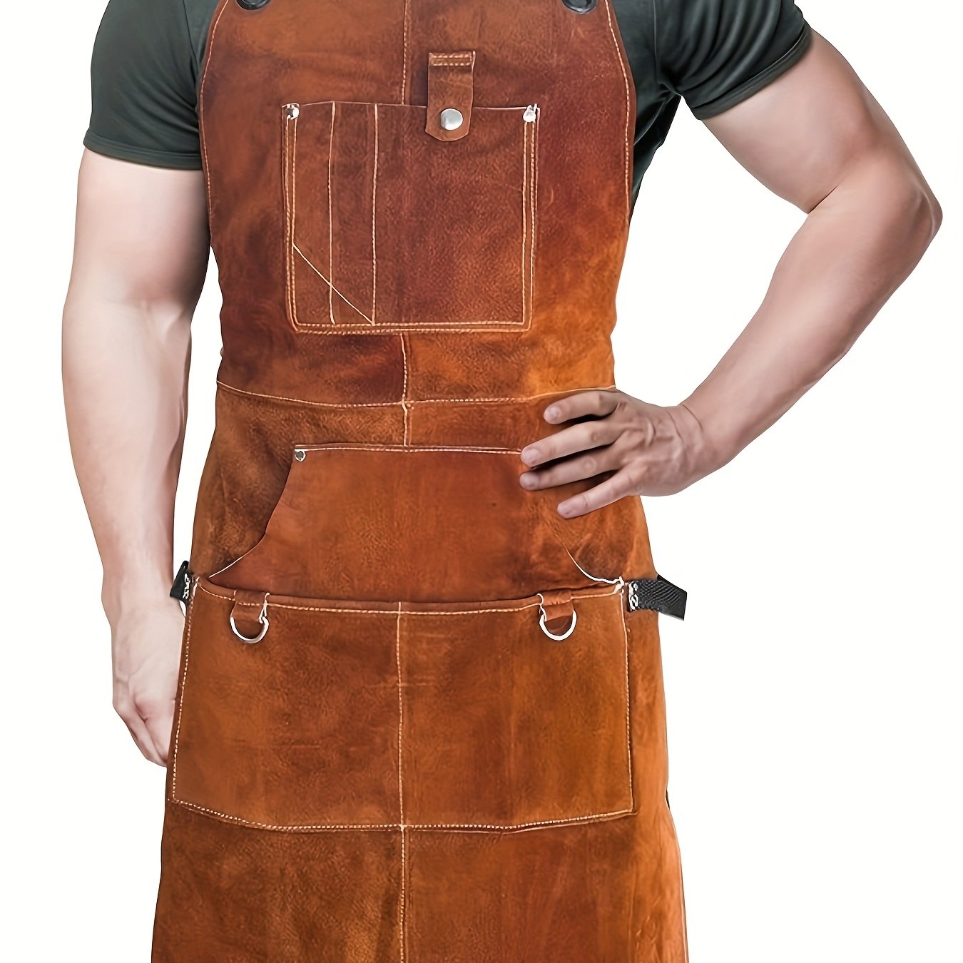 Men's Durable Adjustable Apron For Woodworking - Multiple Tool Pockets, Sleeveless Design Suitable For Carpenters And , Sizes M-xxl | Practical Craft Gear | Non-stretch Fabric, Woodworking Tools