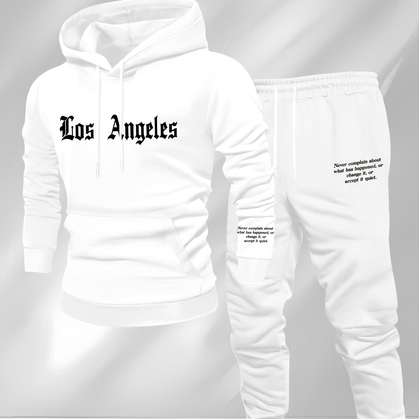 TEMU Conjunto de chaqueta y pantalones con estampado versátil, moderno, , casual y deportivo para otoño e invierno, conjunto de 2 piezas para hombre,