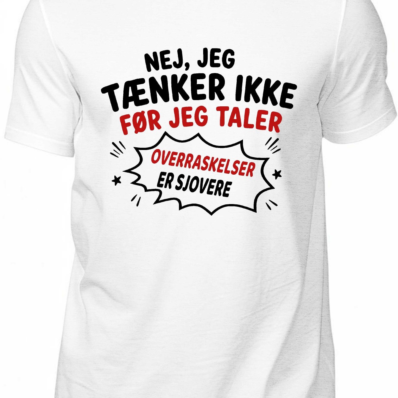 TEMU Plus Size Men's Summer T-shirt, Funny Danish Before Graphic Print Short Sleeve Tees Trendy Casual Tops For Daily Life, Big And Tall Guys