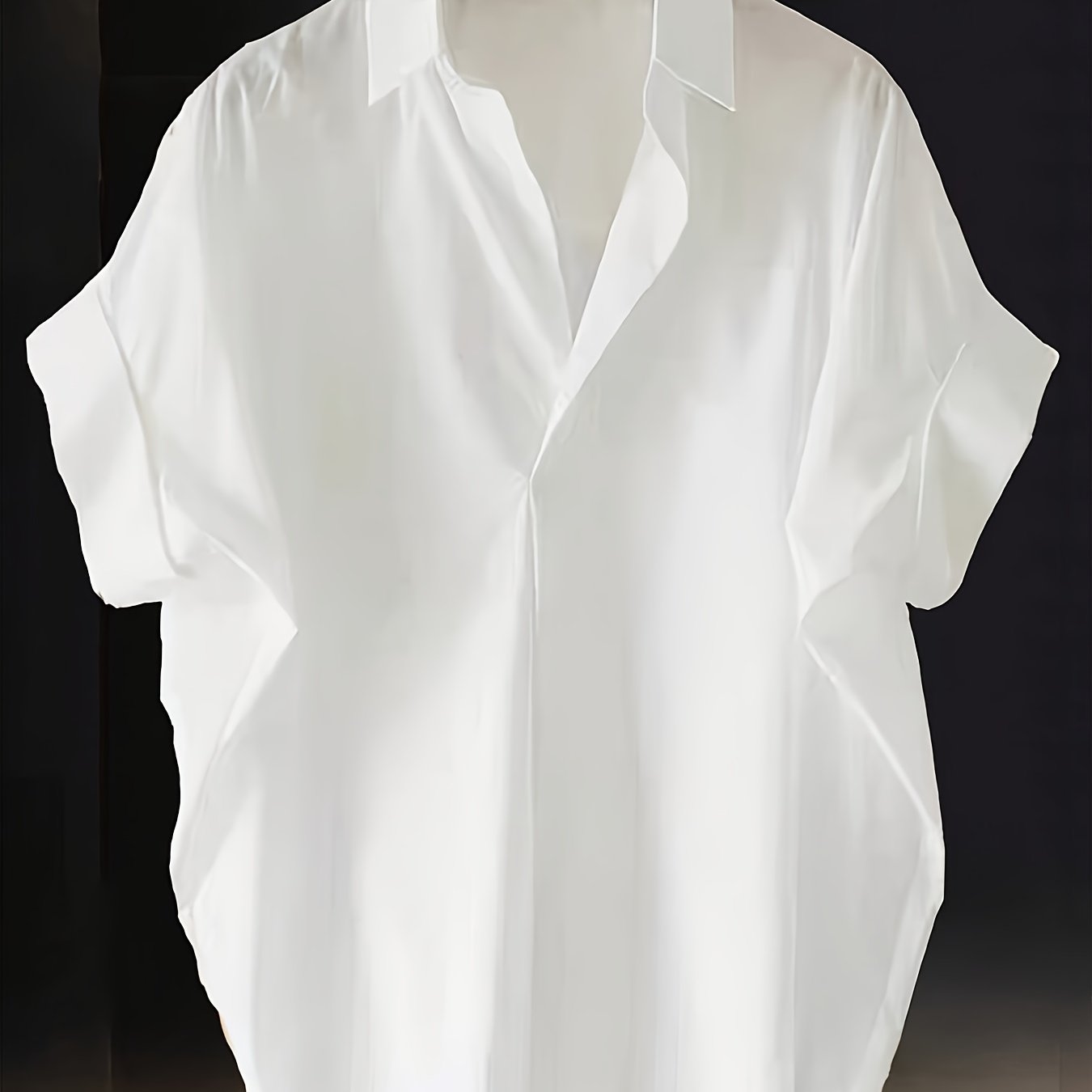 E-shop Elegante Party Damenbekleidung, lässiges und stylisches, locker geschnittenes Flügelärmel-Kragenhemd, geeignet für Pendeln und