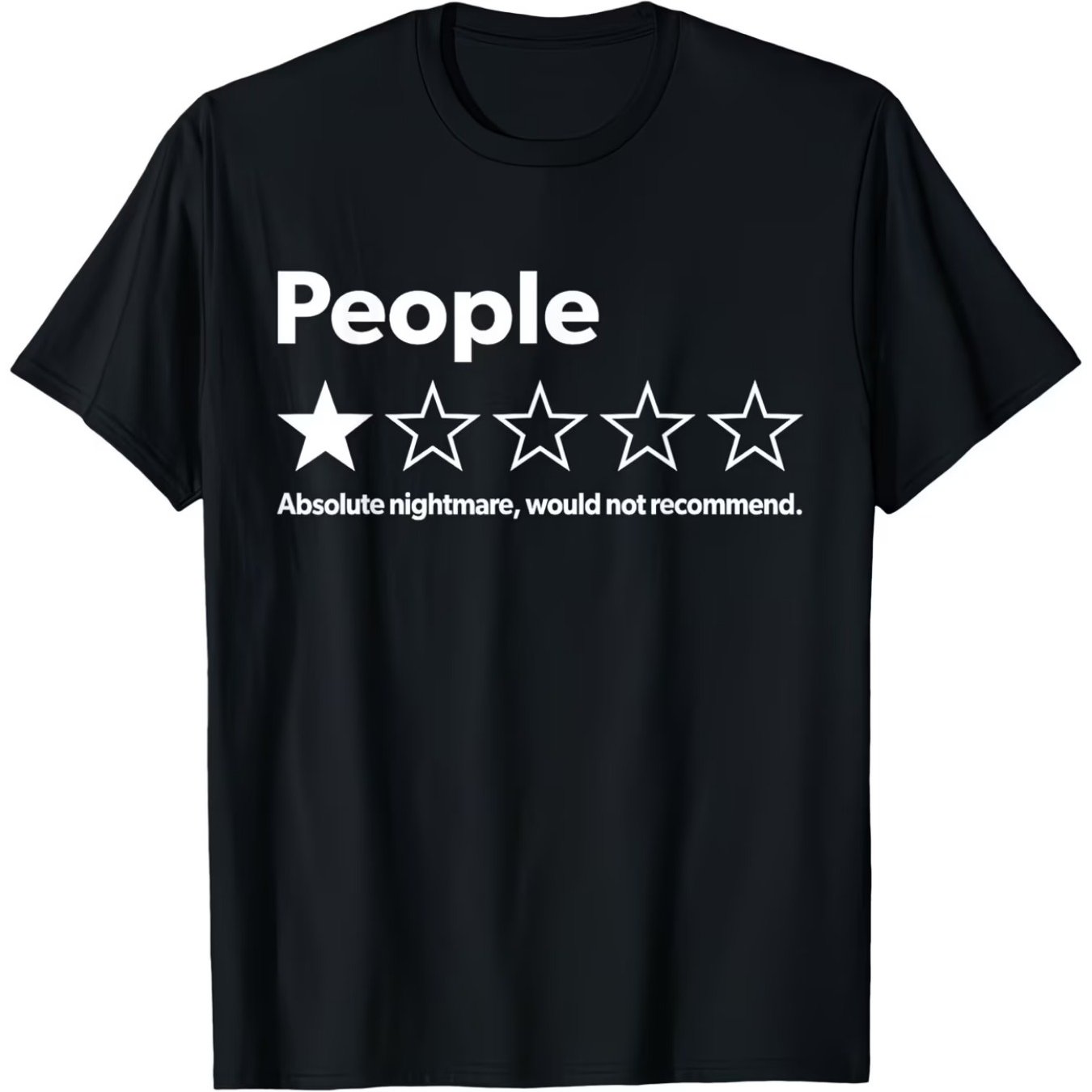 TEMU T-shirt humoristique un étoile pour homme et femme - Imprimé graphique « Le cauchemar de », T-shirt noir à manches courtes et col ras du cou,
