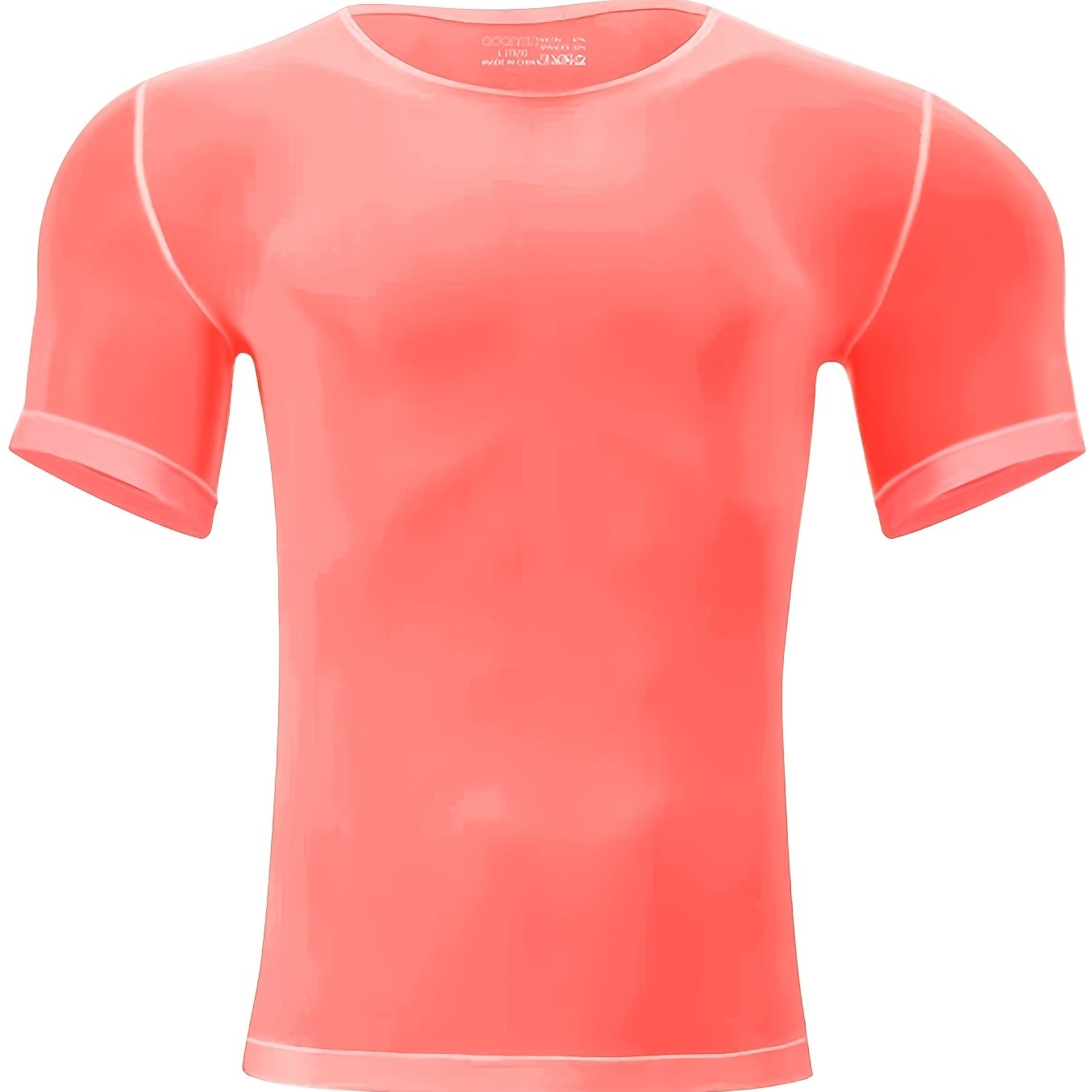 TEMU Men's Sheer Transparent Quick-dry Breathable High-elasticity Sleeveless Round Neck T-shirt Suitable For Swimming, Beachwear & Layering - Casual