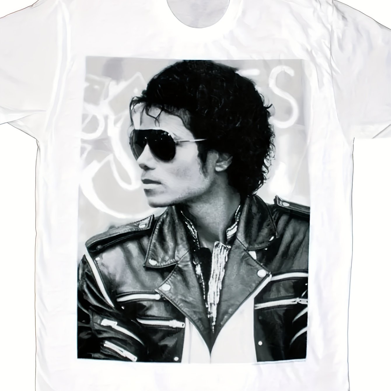 Men's Iconic Portrait T-shirt - Slim Fit Funny Casual Tee With Mj Fashion Glasses & Signature Look - Machine Washable Fan Apparel Gift