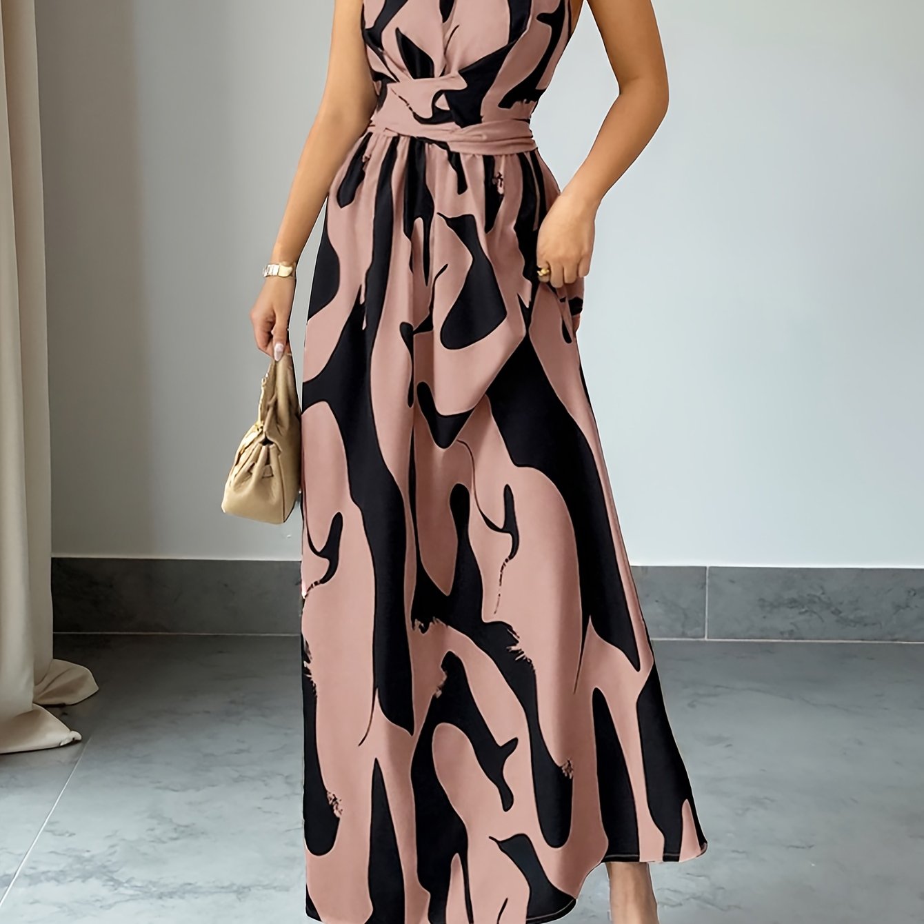 TEMU Women's Long Printed Dress