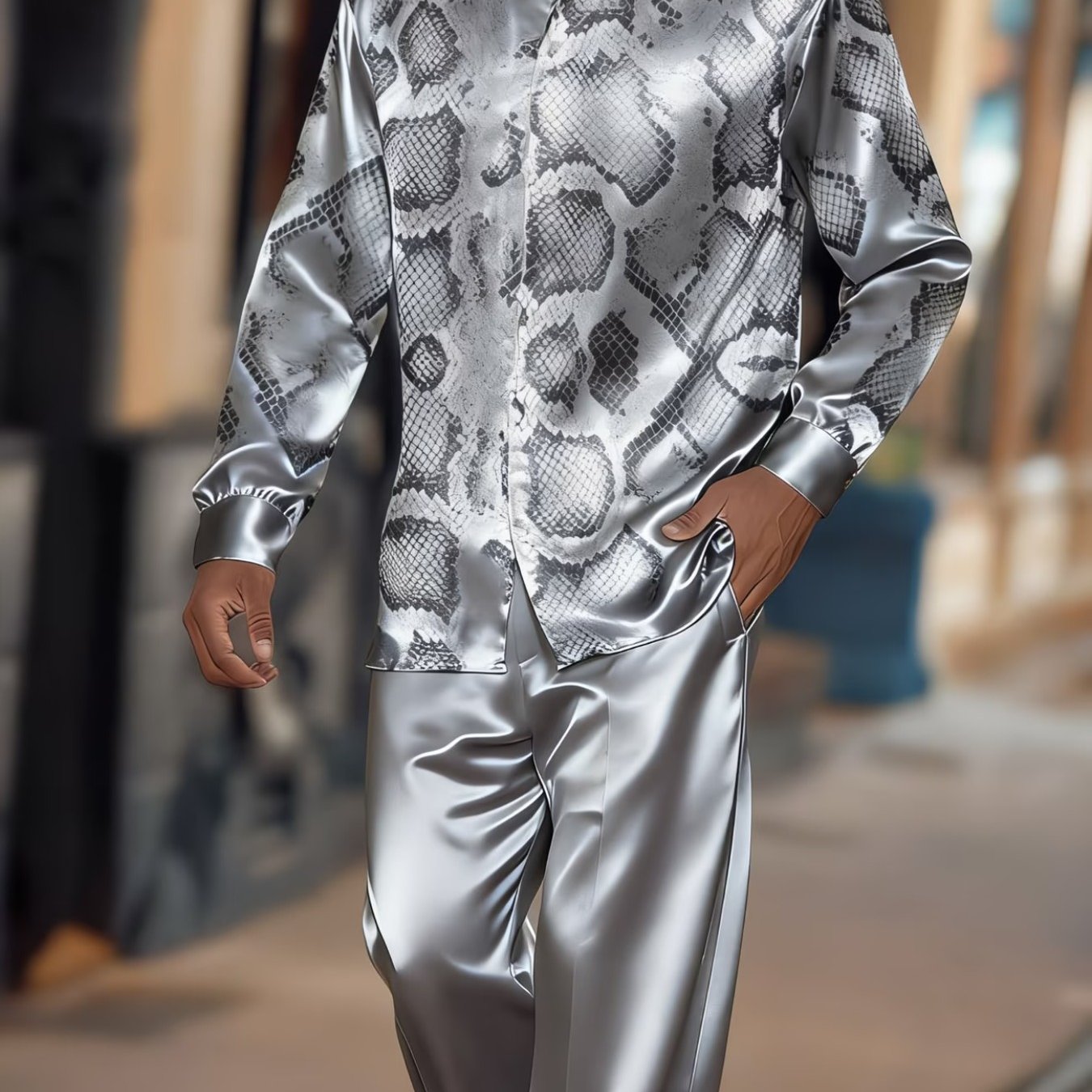 2pcs Set, Fashionable Men's Button- Shirt With Collar And Pants, Breathable And Comfortable, Suitable For Occasions. Ideal For Holiday Gifts/ A Must-have Men's Gift, Perfect For Family, , Brothers, .