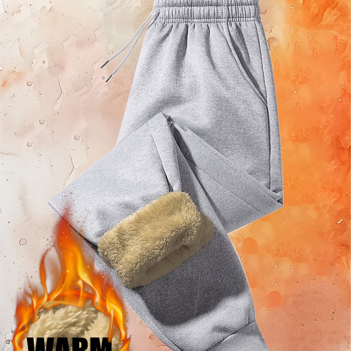 TEMU Men's Casual Sports Fleece Jogger Pants In 4 Colors, Made From Soft And Comfortable Fabric, Featuring Side Pockets And An Adjustable Drawstring