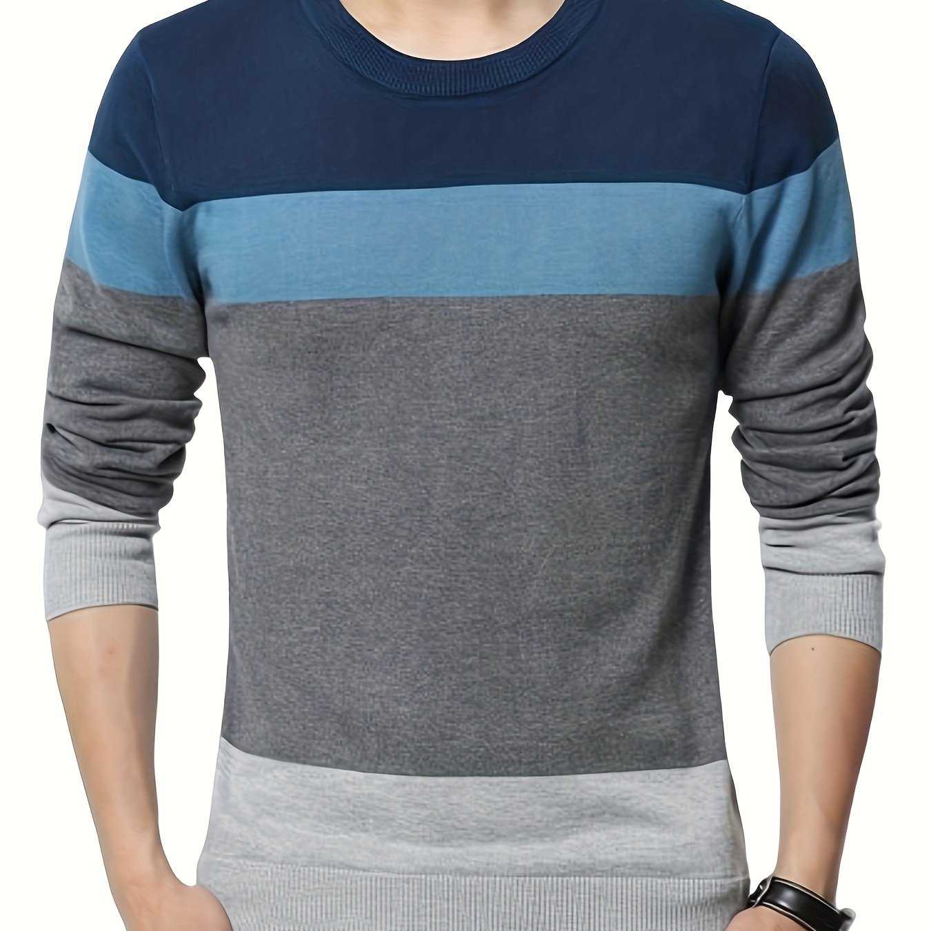 Men's Striped Slim Fit Sweater