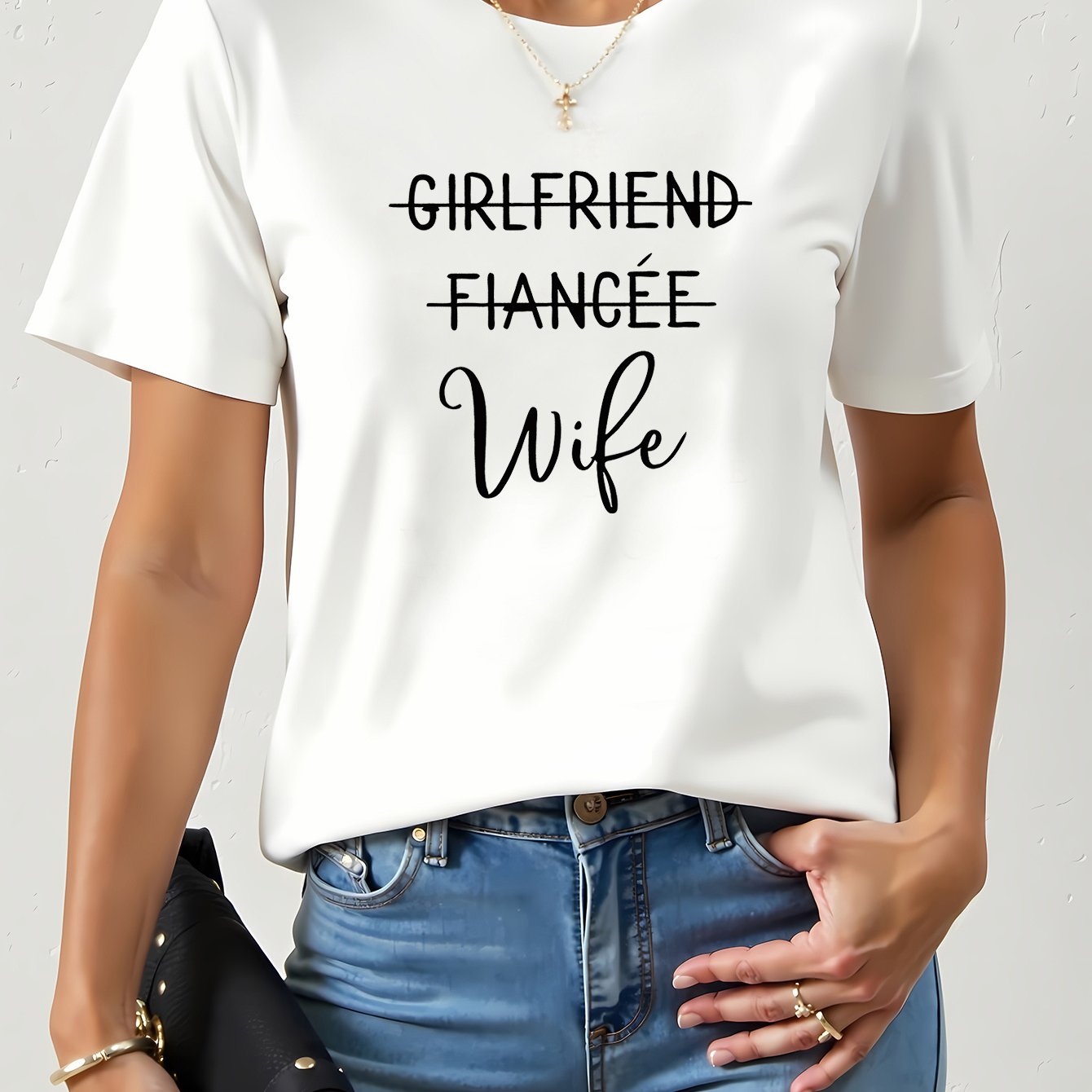 TEMU A Cute Summer T-shirt With A Letter Print Design, Perfect For Spring And Summer Casual Sports, Women's Wear