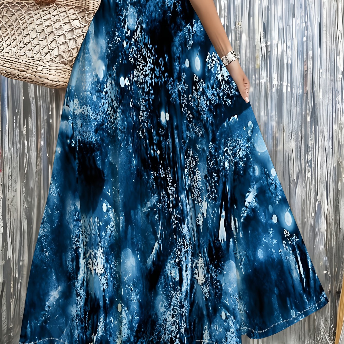 TEMU A Ladies' Skirt Designed With Pockets, Showcasing An Abstract Pattern, The Beach, Casual Events, Parties, And Festivals. It's And Comfortable,