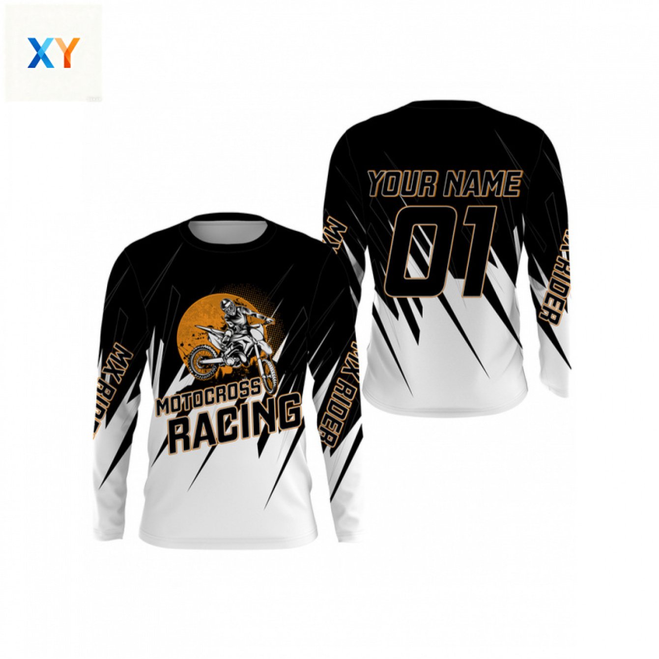 TEMU Custom Motocross Gear - Personalized Name And Number. High-performance Riding Apparel Featuring Motorcycle Racing Designs - Loose-fitting