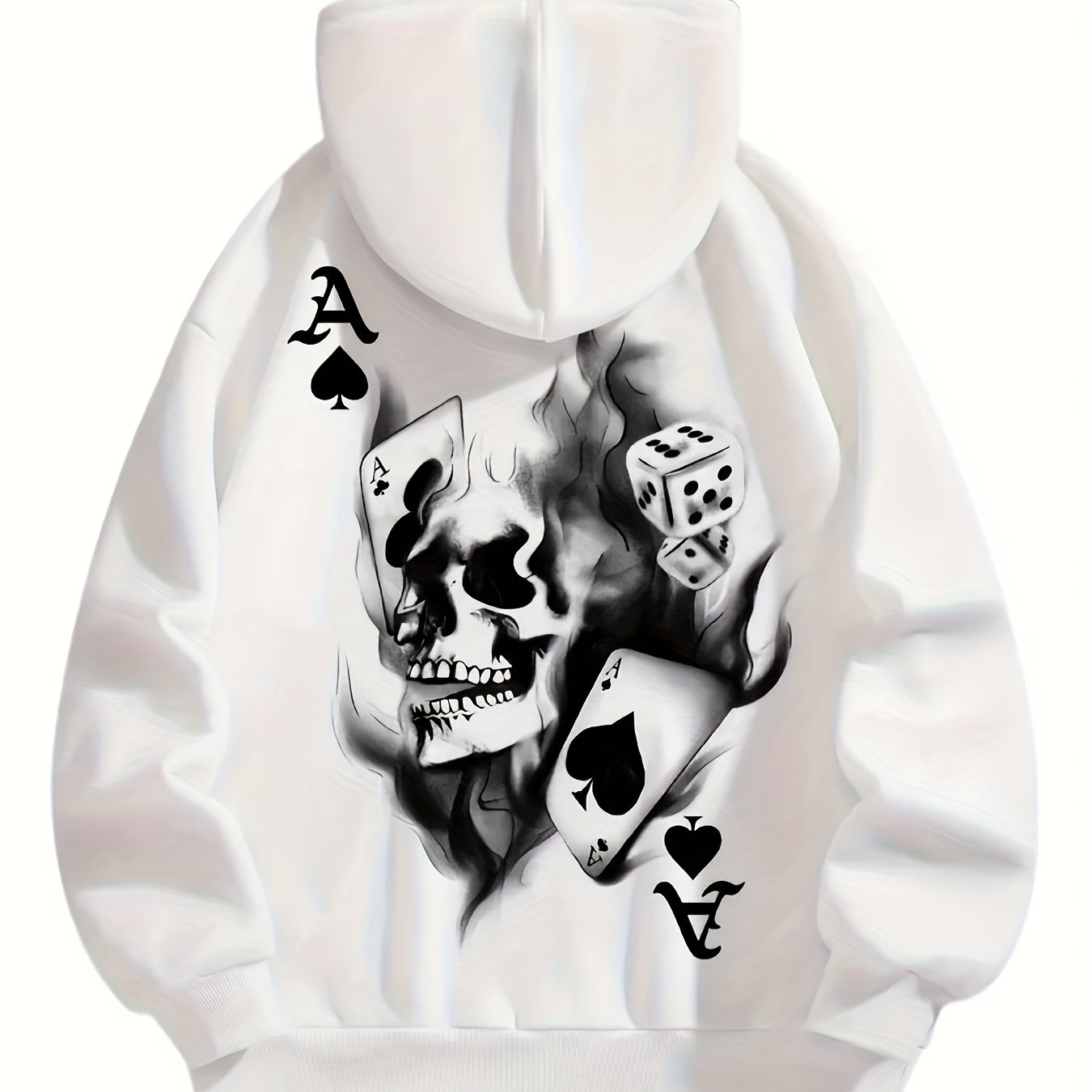 TEMU Graphic Print Casual Hoodie - 100% Polyester Knit Fabric, All-season Hooded Sweatshirt For Women