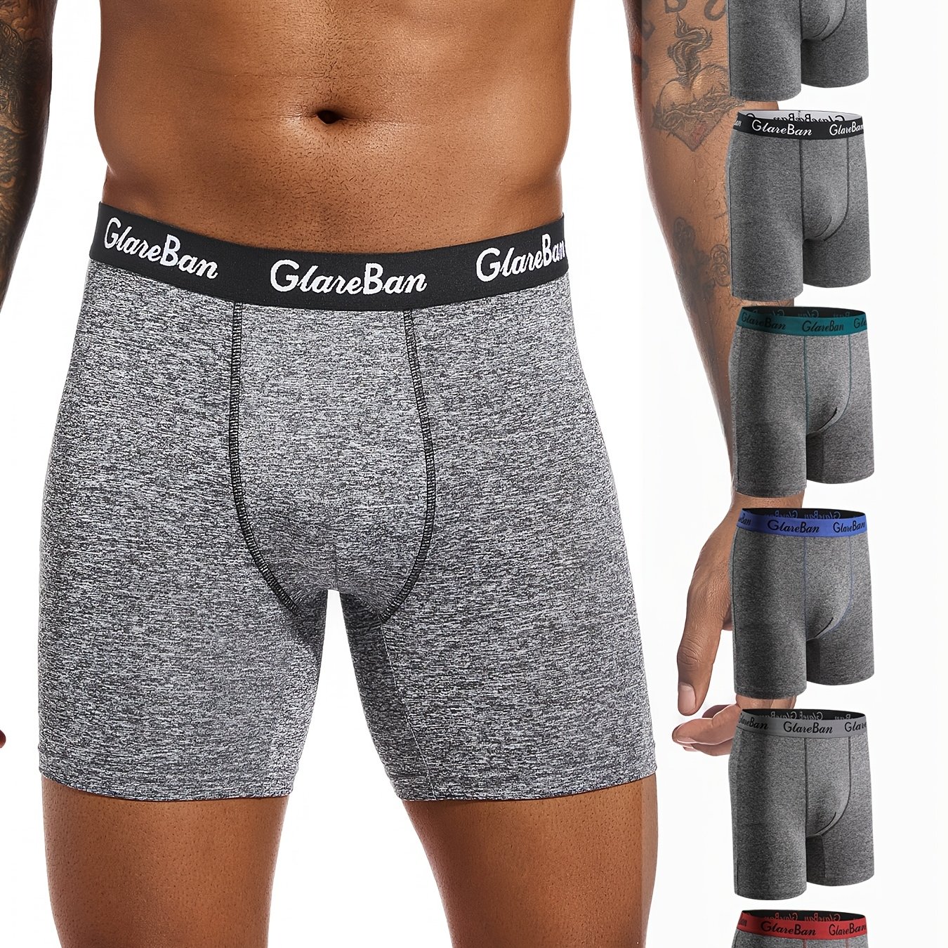 Image of 6pcs Mid-long Boxer Shorts Men New Underwear Male Underpants For Men Sexy Homme Boxershorts Box Panties Slip Hot