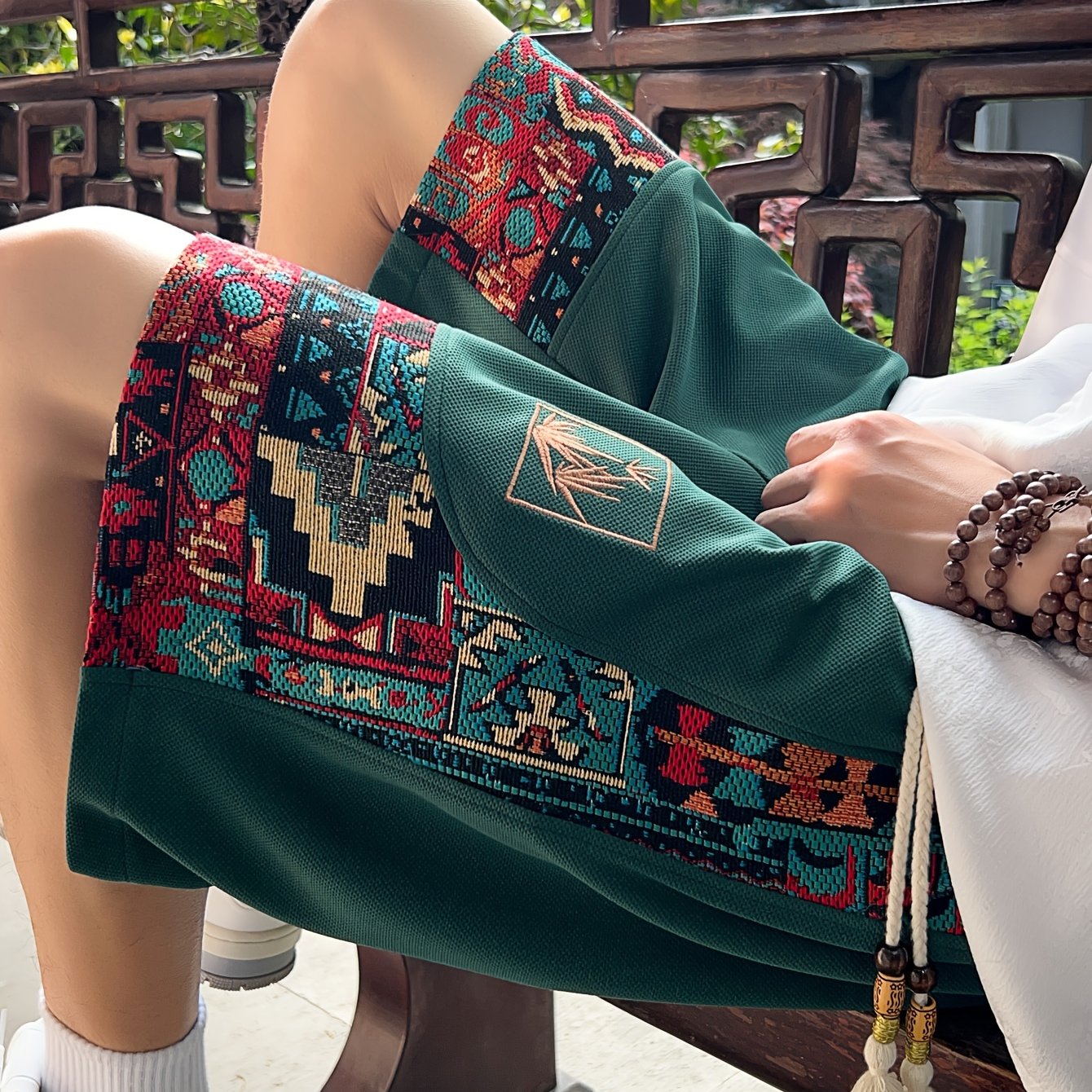 E-shop Herren Shorts Sommer Amerikanische Vintage Patchwork Bermuda Shorts Trendige Marke Locker Passform Große Größen
