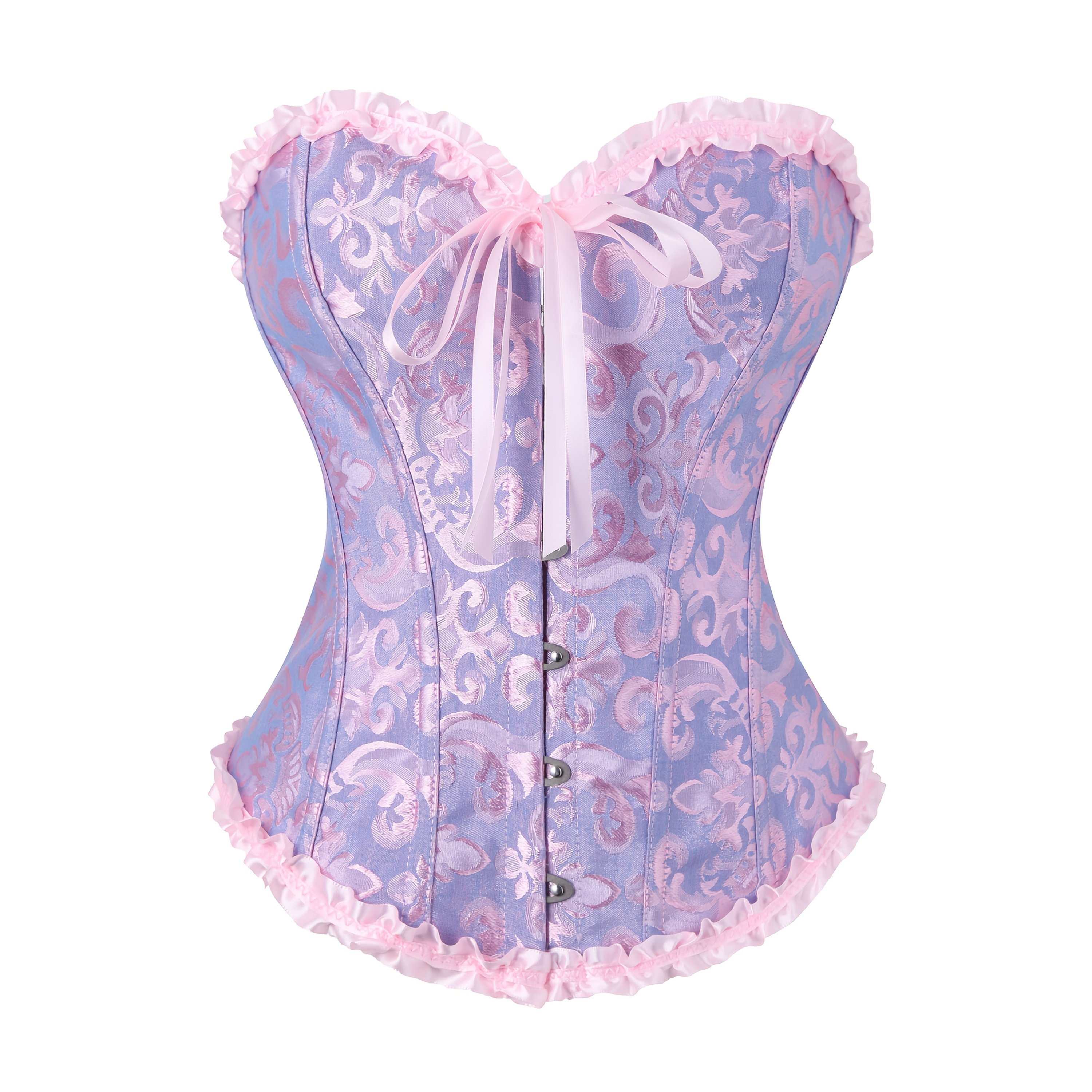 TEMU Lake Blue Vintage Court-style Corset Top For Women