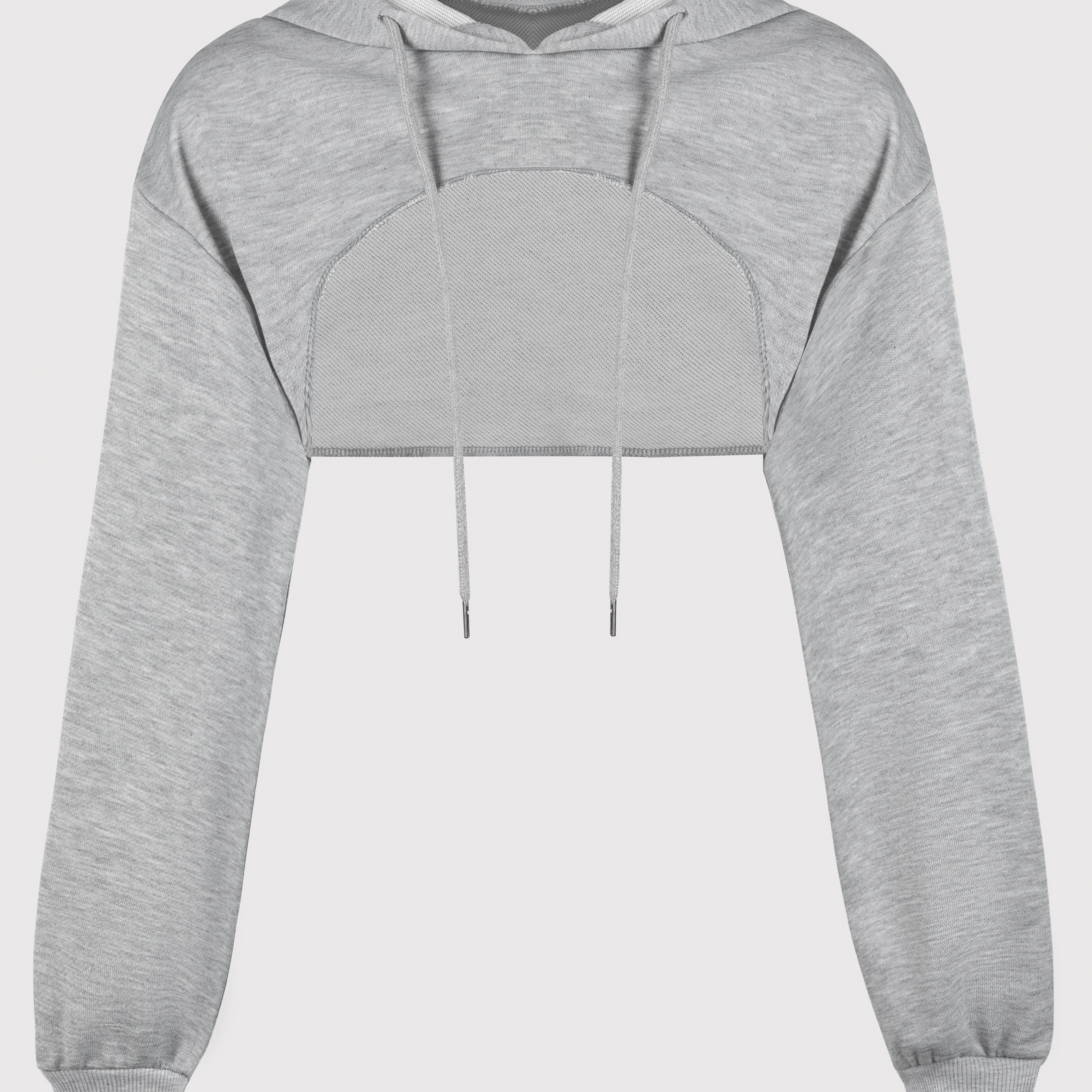 TEMU Solid Hem Drawstring Hoodie, Casual Long Sleeve Sweatshirt, Women's Clothing