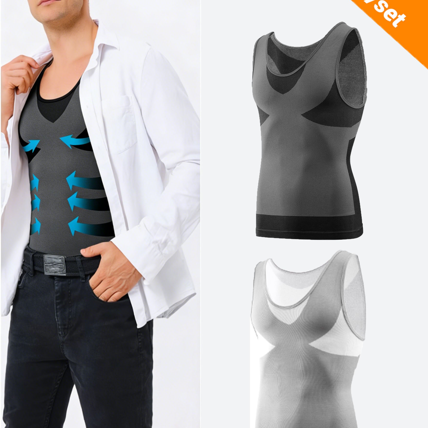 Set Of 's Compression Shaping Vests - Sleeveless Athletic Tops, Quick-drying And Breathable For Gym Workouts, Running, And Training