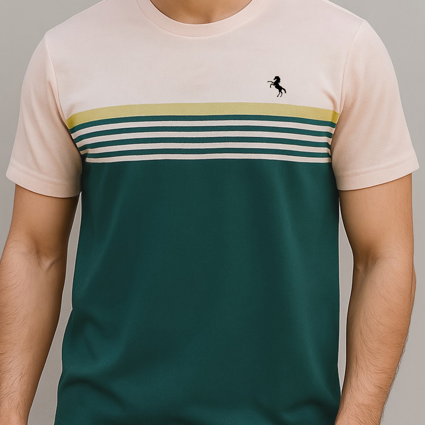 E-shop Mark of Success Digitalbedrucktes T-Shirt, Charmantes Herren-Rundhals-Kurzarm-T-Shirt, Bequemer elastischer Stoff, Maschinenwaschbar, Perfekte
