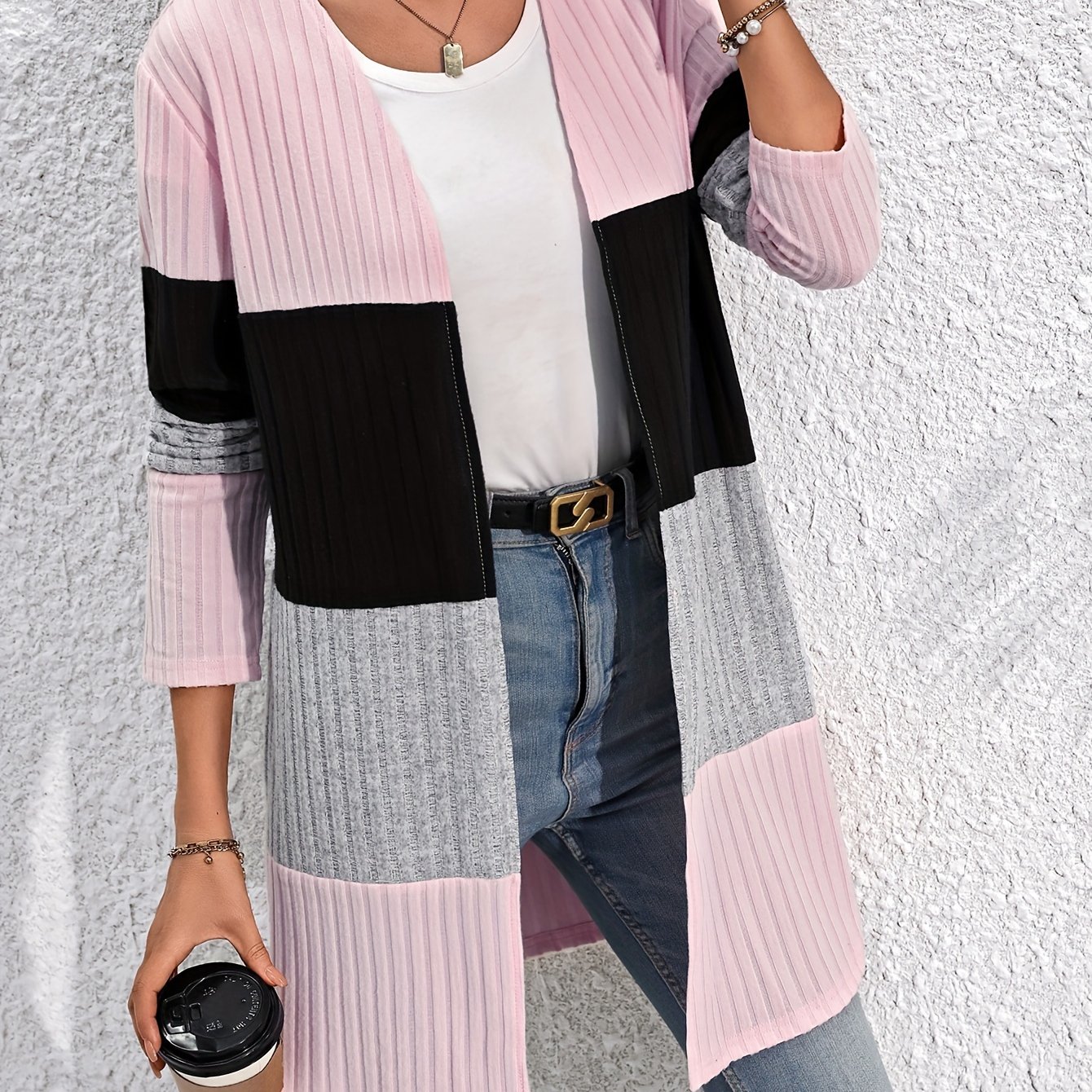 2023 New Casual Contrast Long Top