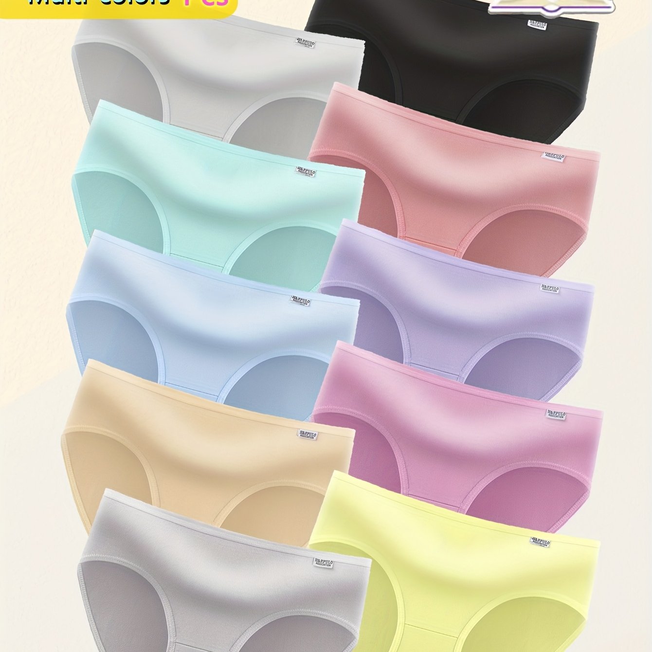 E-shop 6er-Pack Dreiecksslips in Macaron-Farben für Mädchen im Teenageralter, weiche, bequeme, atmungsaktive, elastische Unterwäsche,