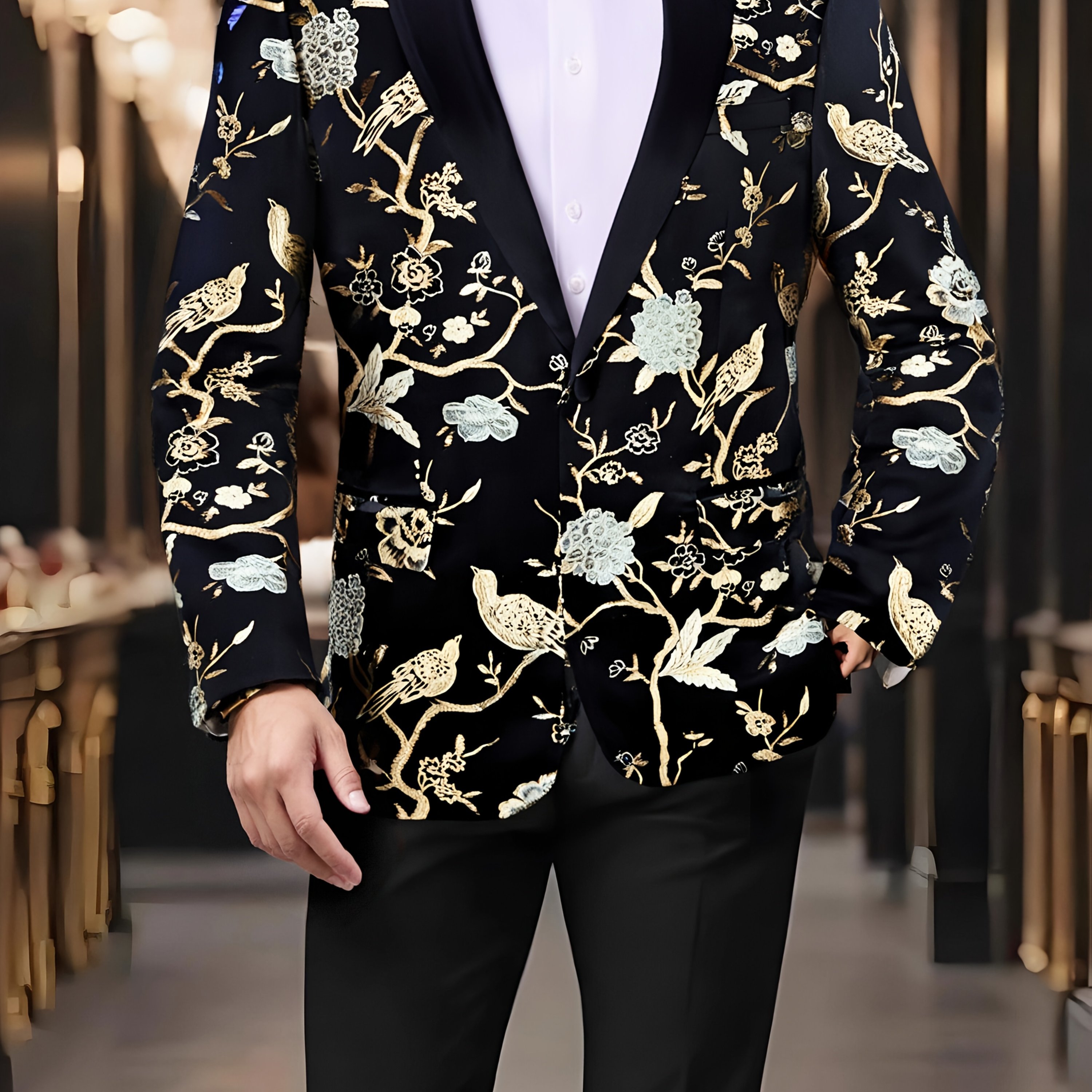 Lineziseid Men' Suit Jackets And Blazers Single-breasted Tuxedo Regular Fit Casual Wedding Blazer (includes Bow Tie, Color Random)