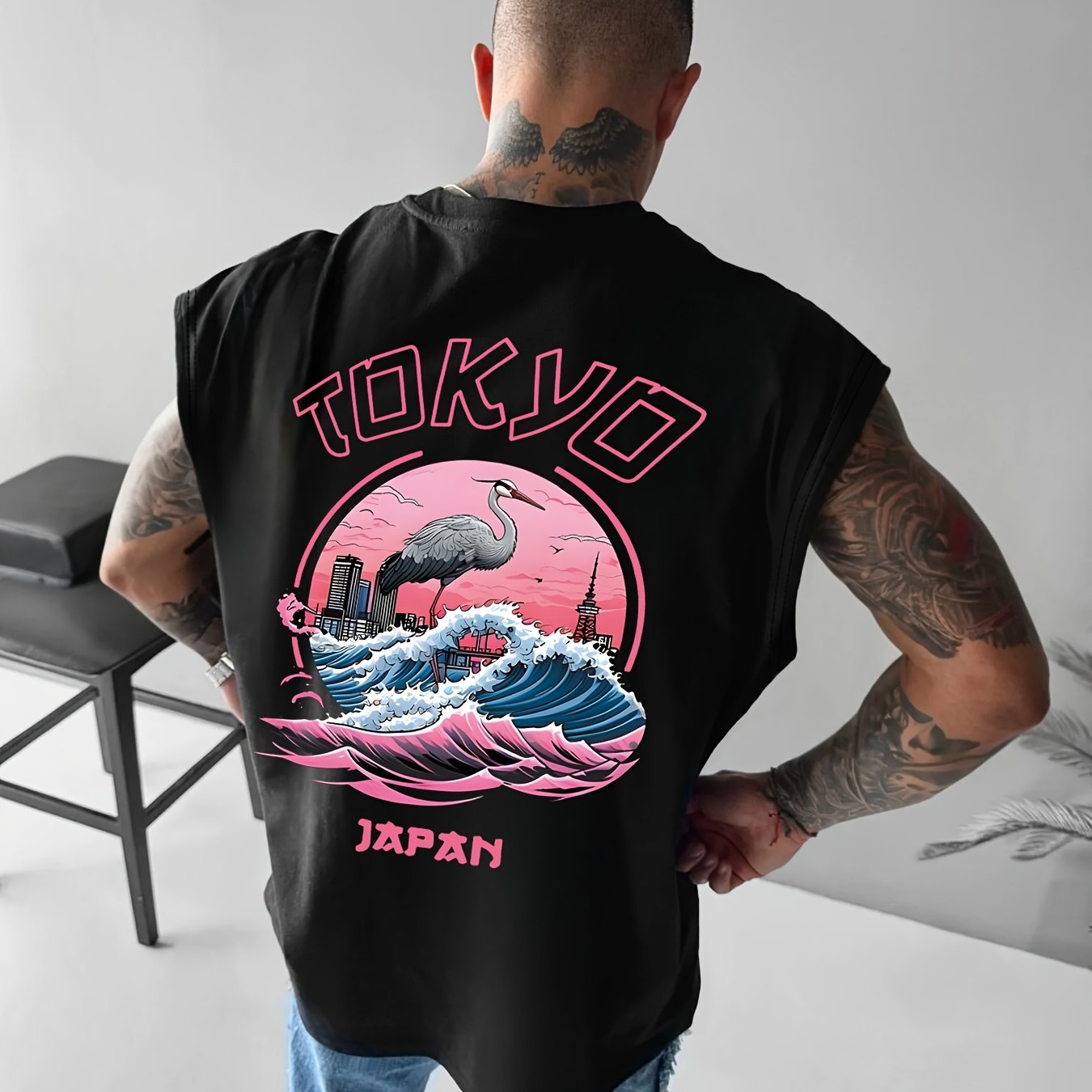 TEMU Chaleco Sin para Hombre de Estilo Retro con Estampado de Rosa, Ideal para /Verano, Vacaciones y Uso Casual