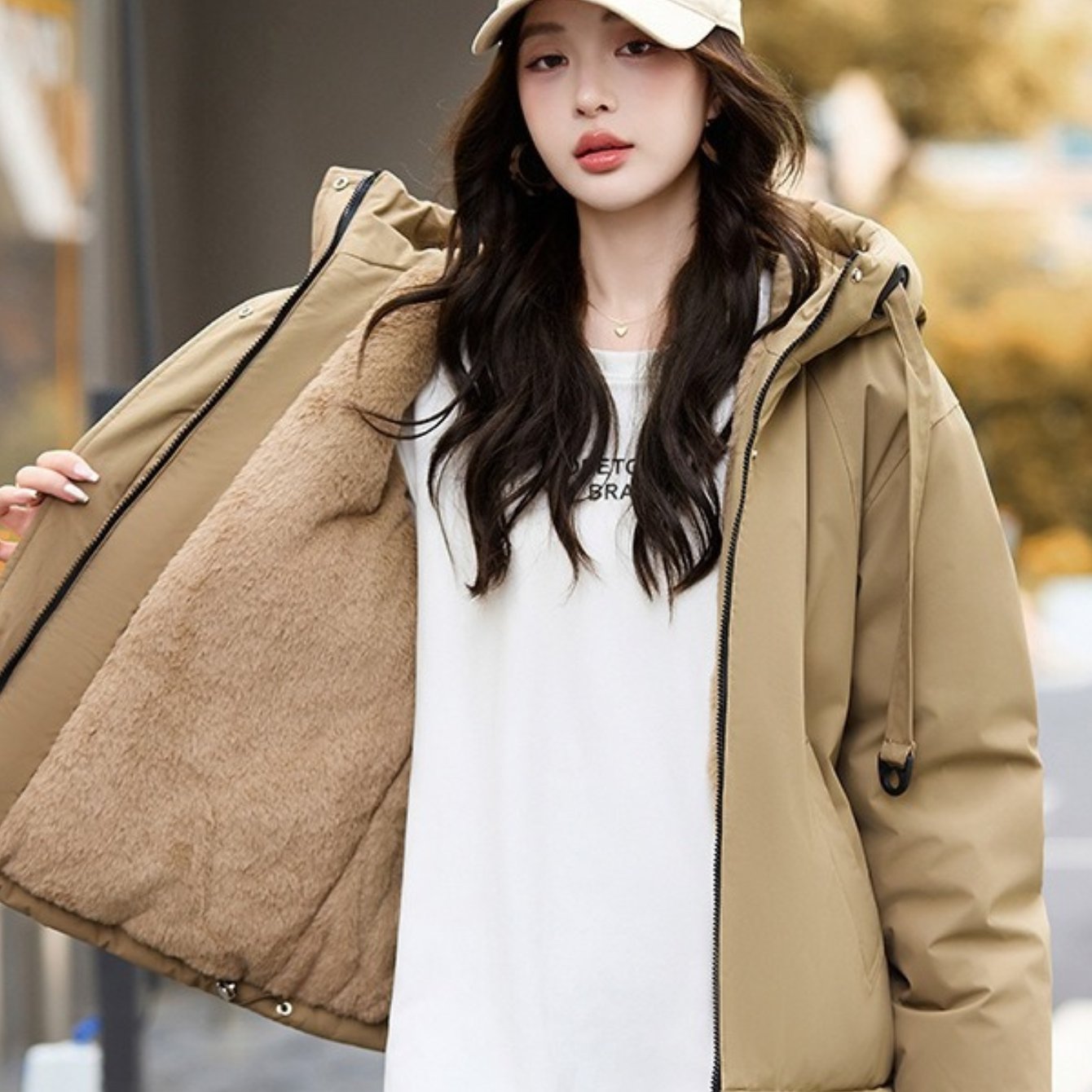 TEMU Women's Casual Jackets, Jacket Issues, Hooded Jackets, Windbreakers, , , Fashion, , Design Sense, Machine Washable, Jackets, Autumn And Winter