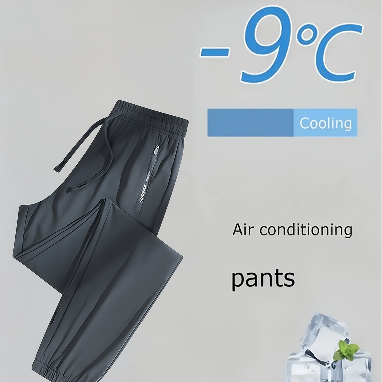 TEMU 1pc Women's Summer Athletic Pants - High-elastic Fiber Fabric, Elastic Waistband With Adjustable Drawstring, Side Pockets, Regular Fit Long