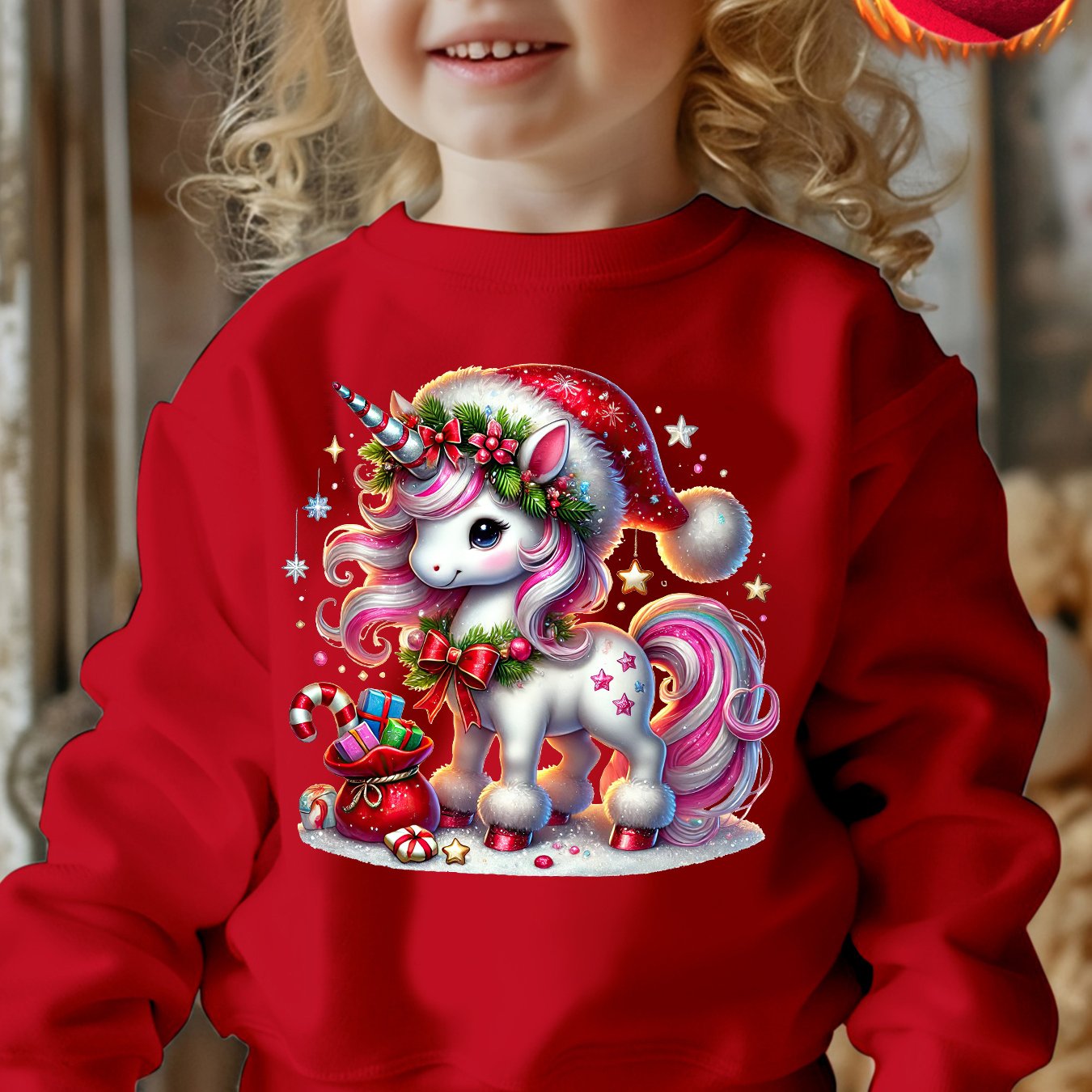 TEMU Christmas Girls' Autumn/ -lined Sweatshirt 
