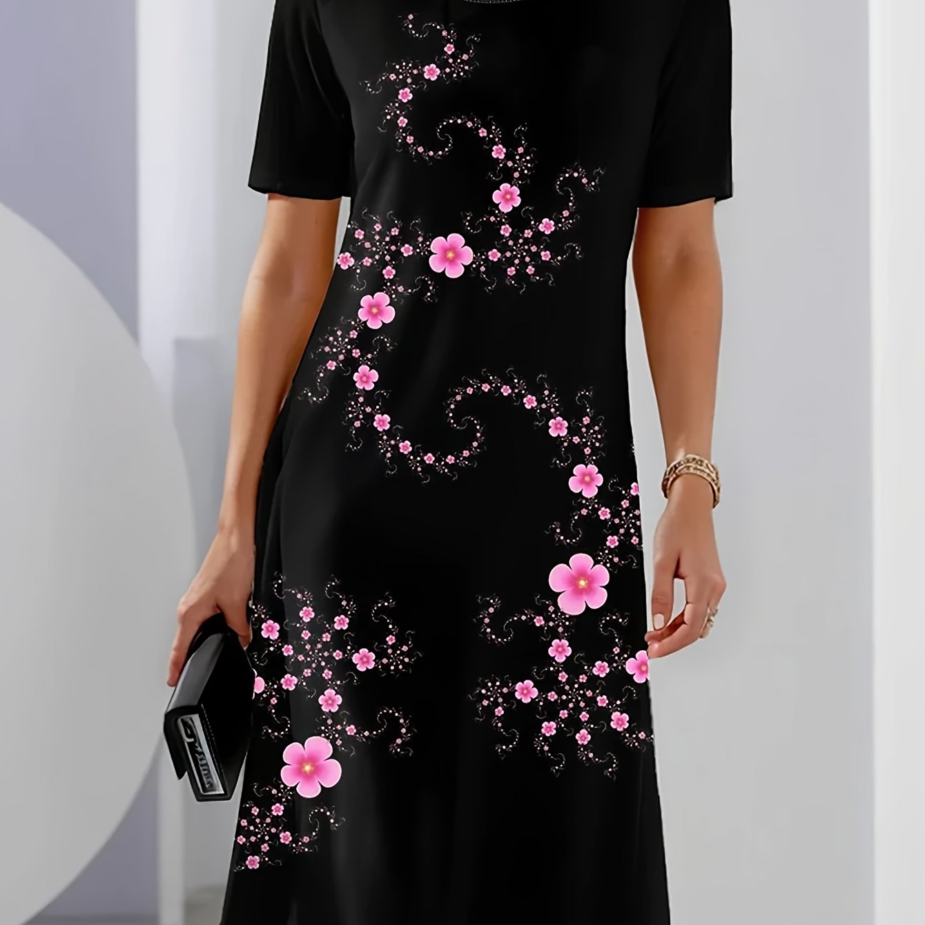 Spring/summer Commuting Holiday Small Floral Women's Dress [orientation]