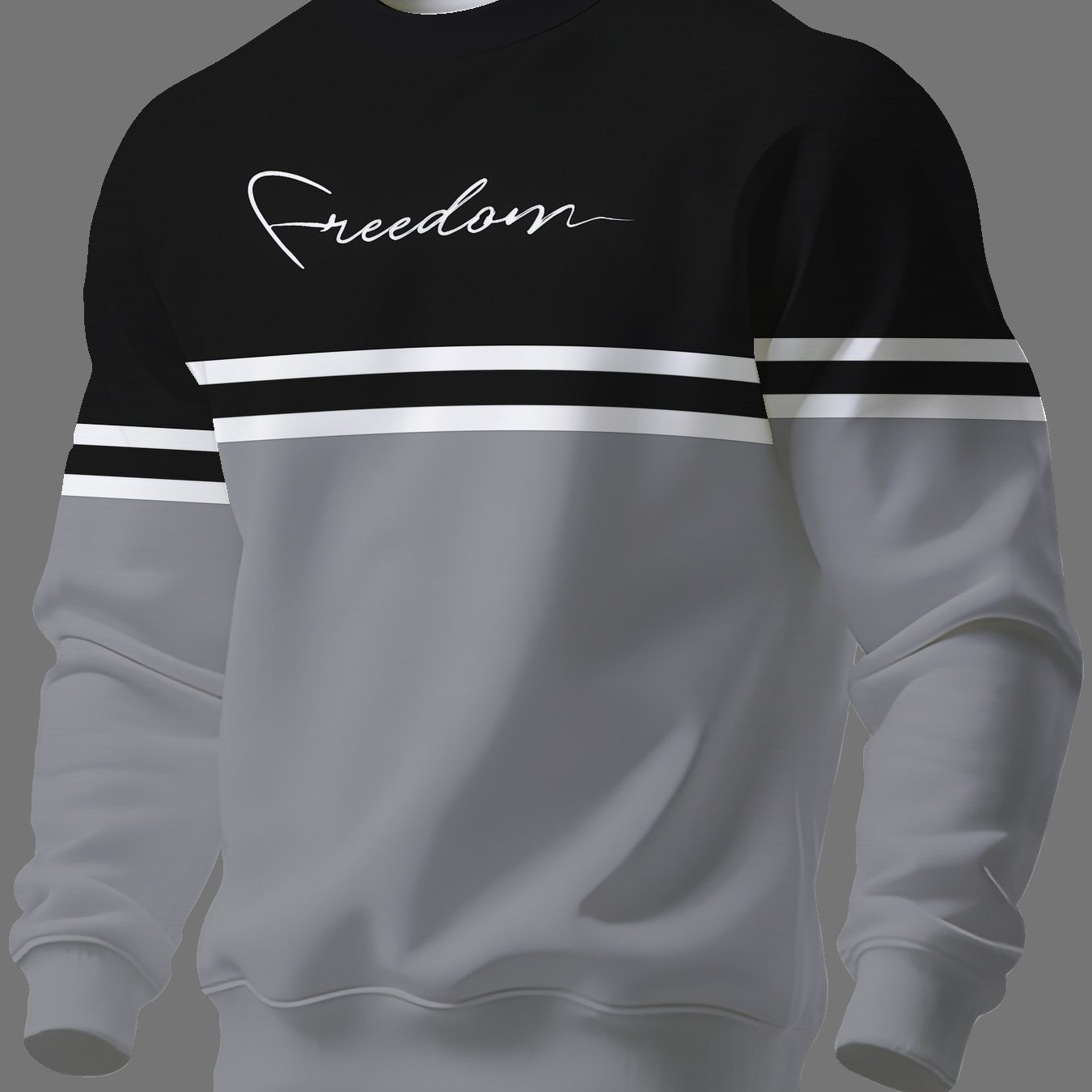 TEMU Crewneck Sweatshirt, Trendy Brand, Men's Long Sleeve Crewneck Sweatshirt For Fall/winter 2026