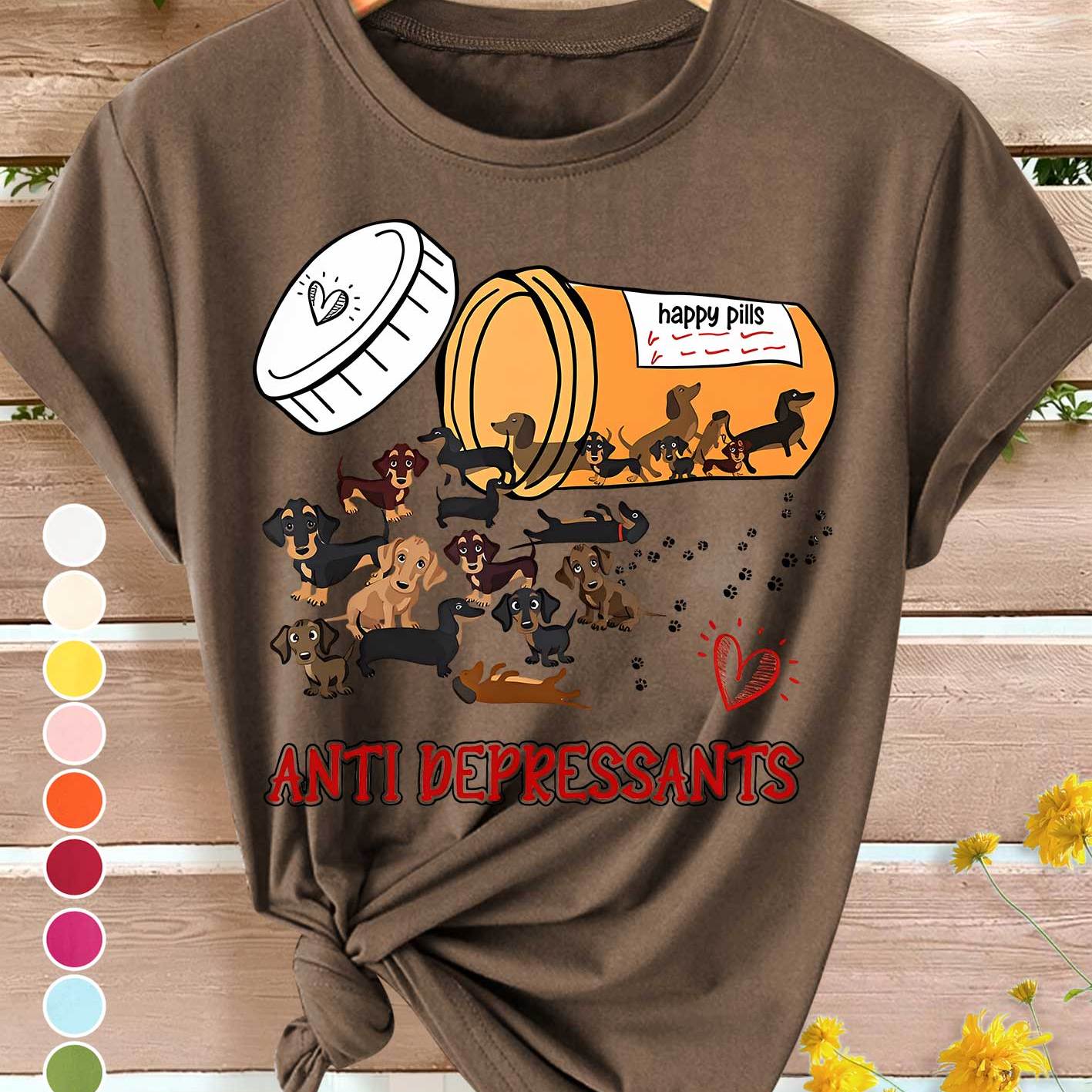TEMU Women's Vintage Dachshund Print Short Sleeve T-shirt, Versatile Casual Sporty Soft And Comfortable Round Neck Top For Daily , Commuting,